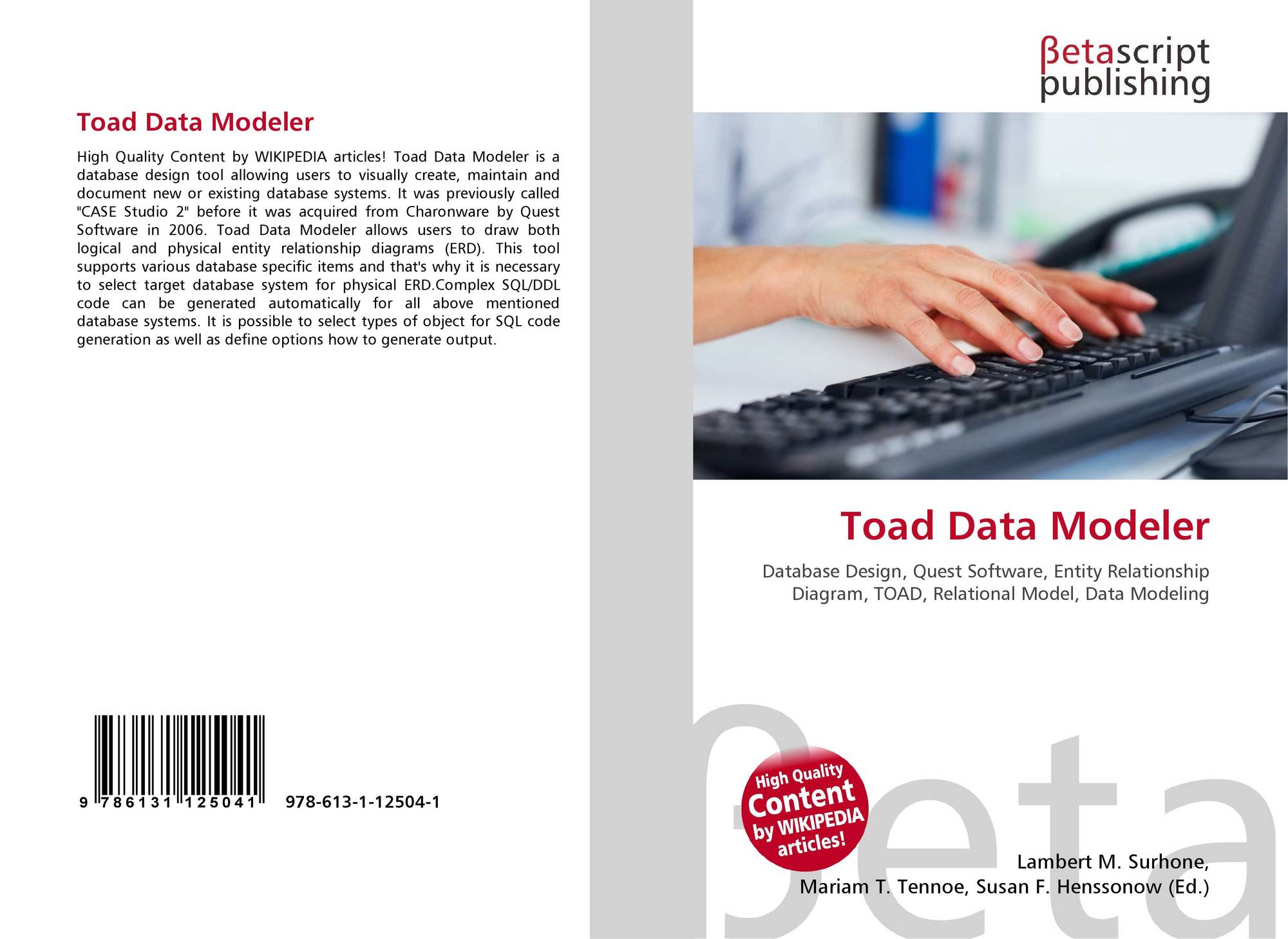 toad data modeler database design tool