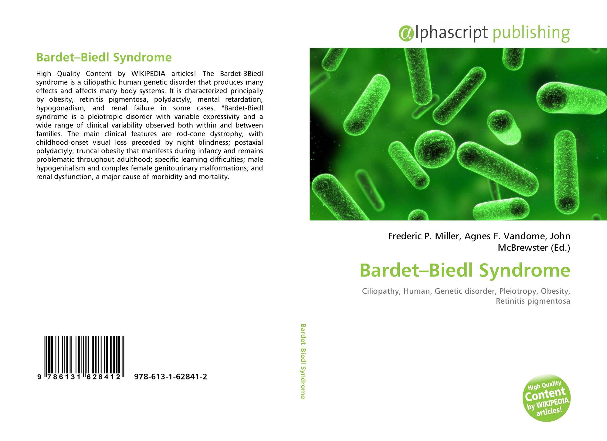 BardetBiedl Syndrome, 9786131628412, 6131628416 ,9786131628412