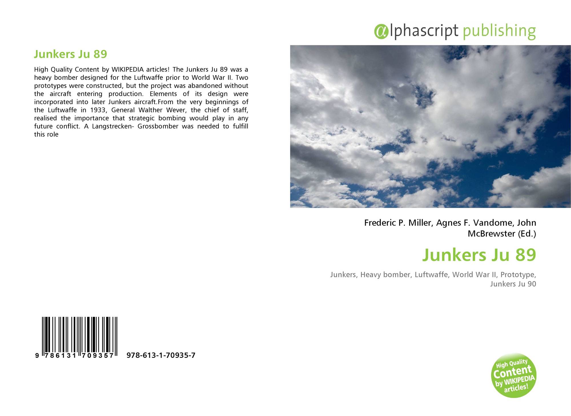 Bookcover of Junkers Ju 89