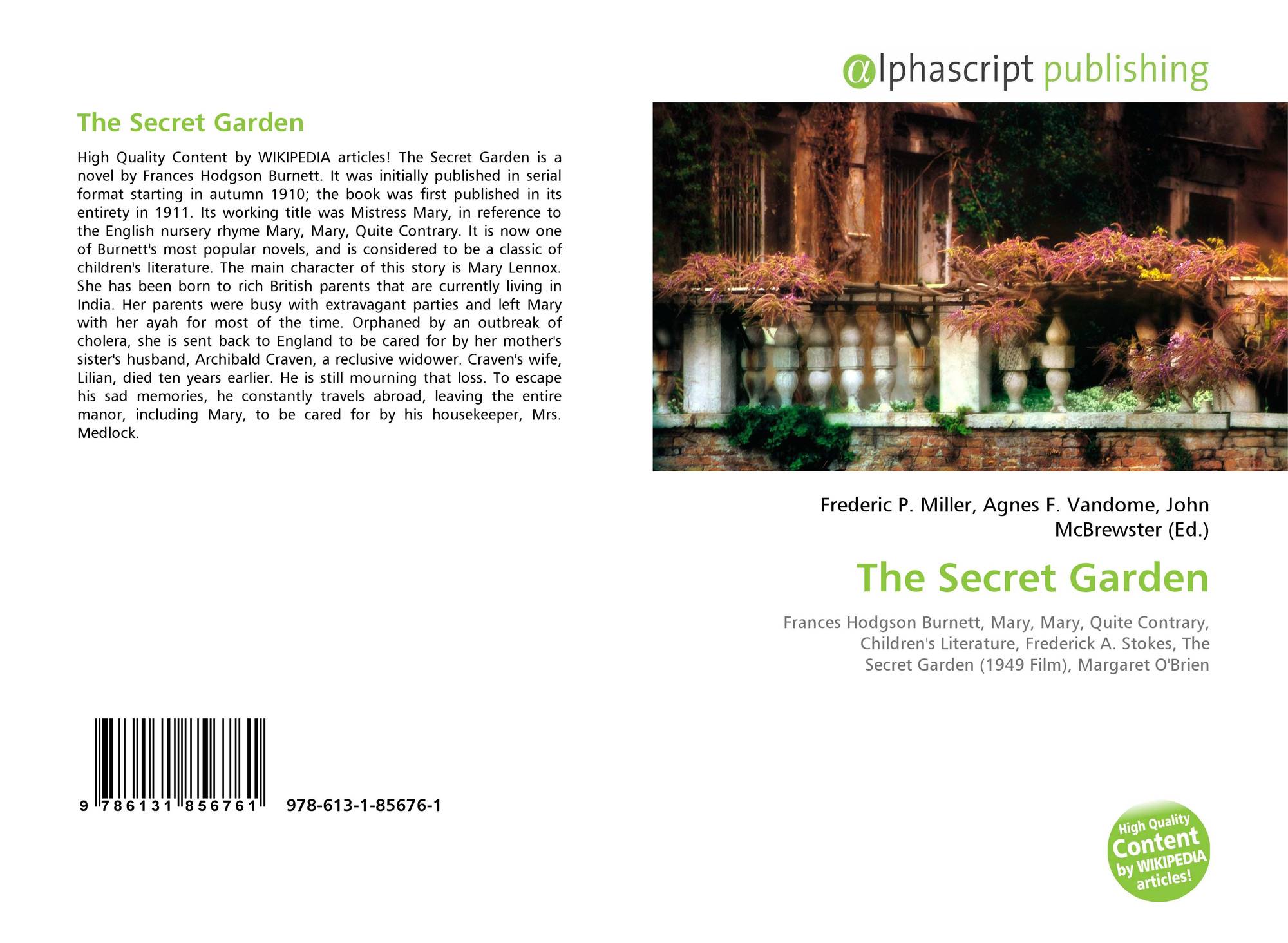 The Secret Garden 978 613 1 85676 1 6131856761 9786131856761