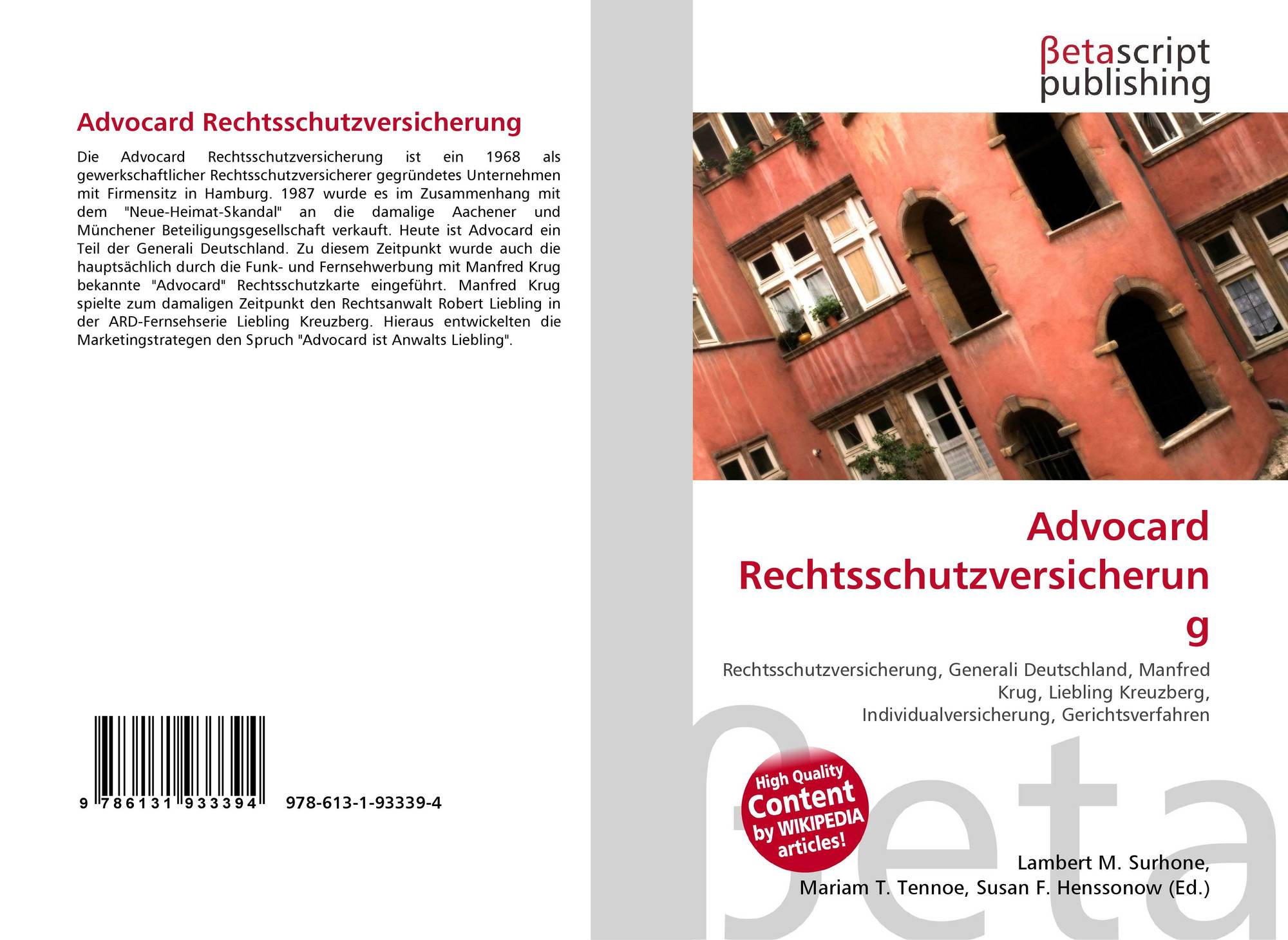 Advocard Rechtsschutzversicherung 978 613 1 4