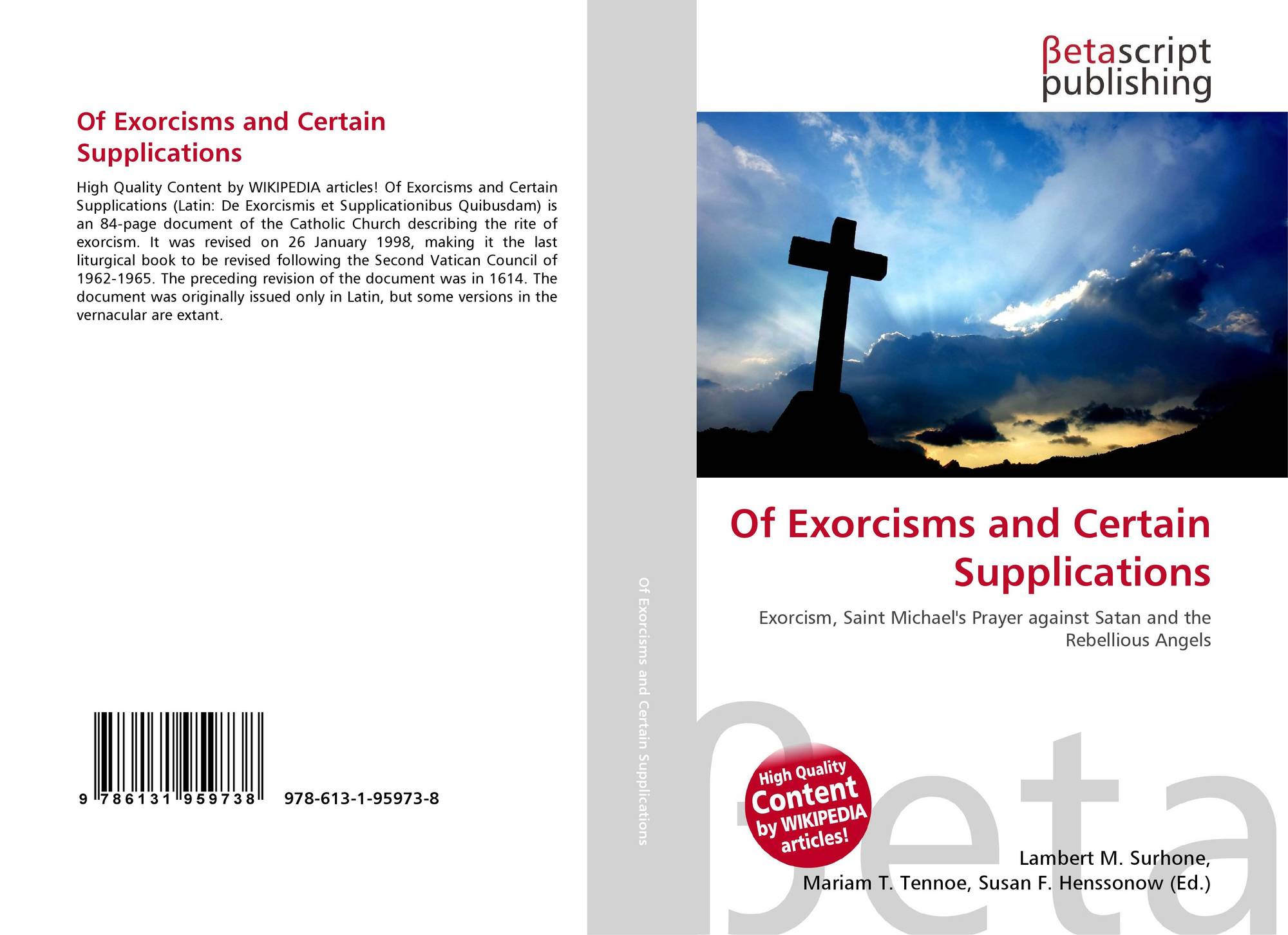 Of Exorcisms and Certain Supplications, 9786131959738, 6131959730