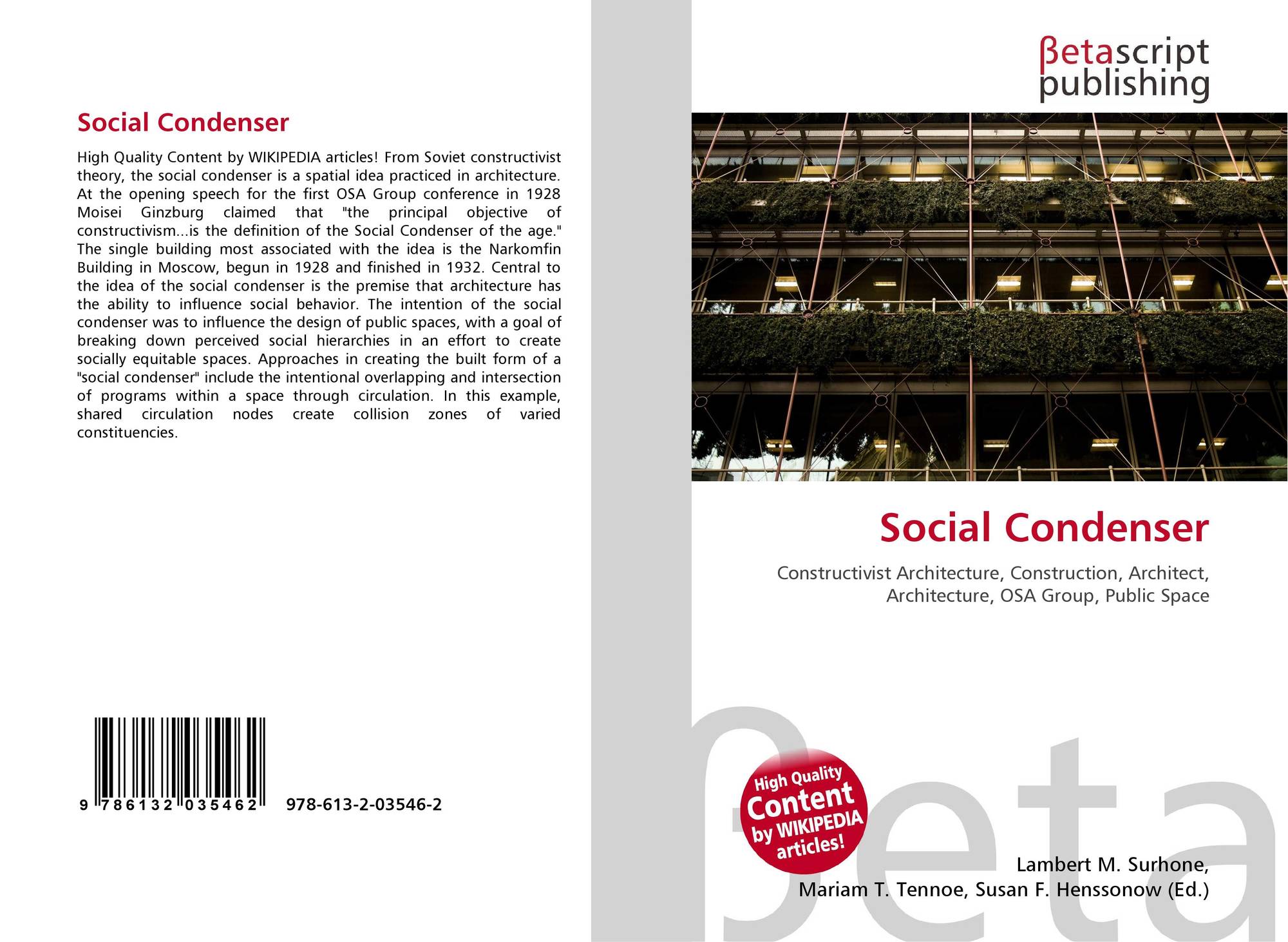 Social Condenser, 9786132035462, 613203546X ,9786132035462