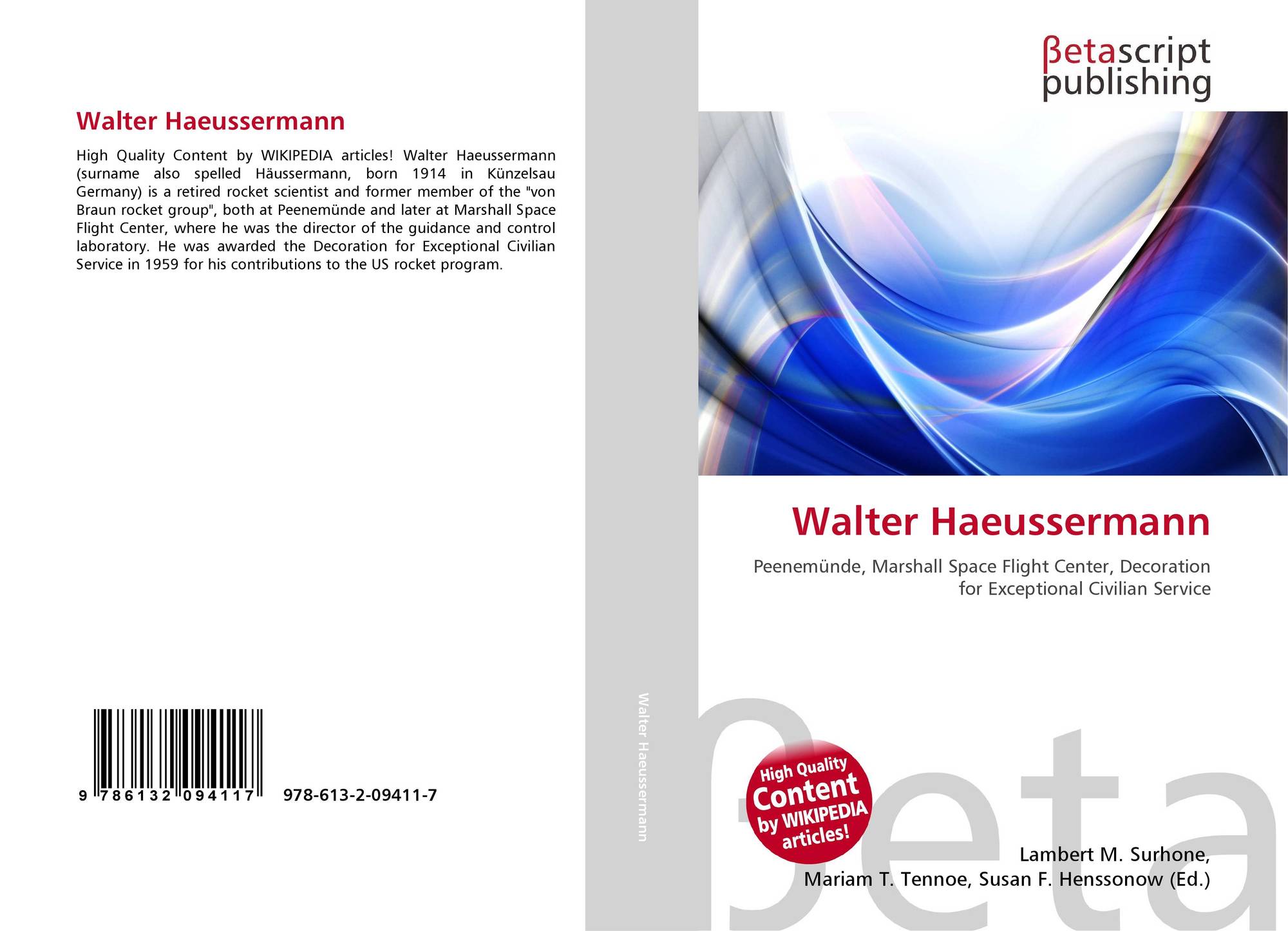 Walter Haeussermann 978 613 2 09411 7 6132094113 9786132094117