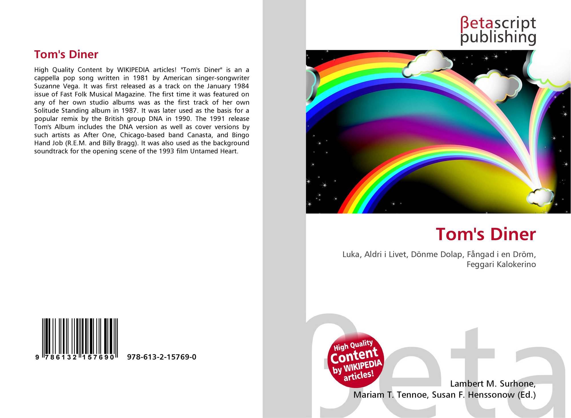 Tom's Diner, 9786132157690, 6132157697 ,9786132157690