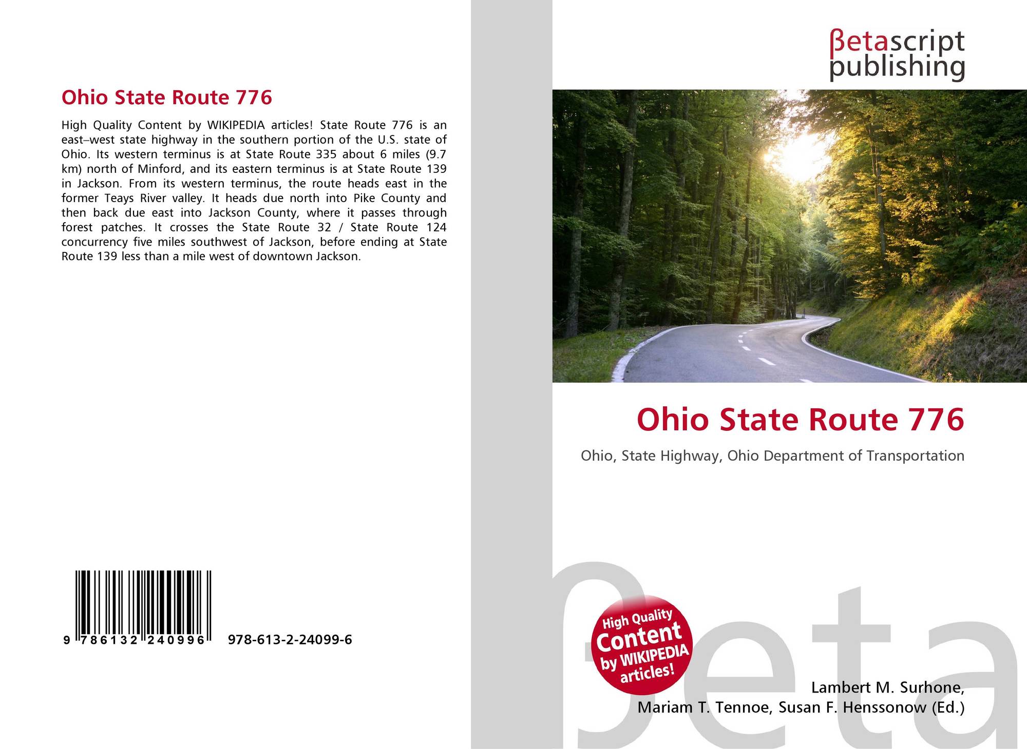 Ohio State Route 776, 9786132240996, 6132240993 ,9786132240996