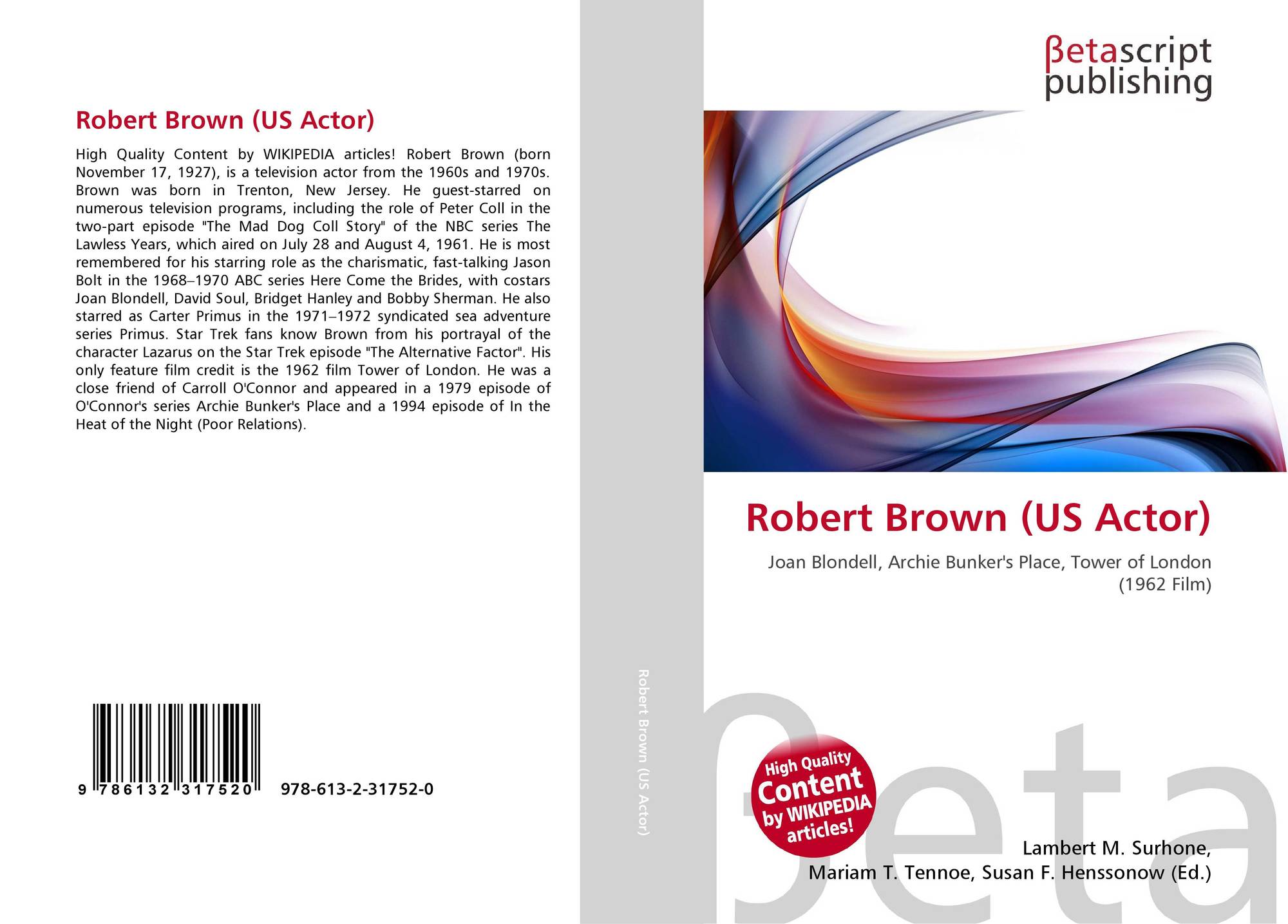 Robert Brown (US Actor), 9786132317520, 613231752X ,9786132317520