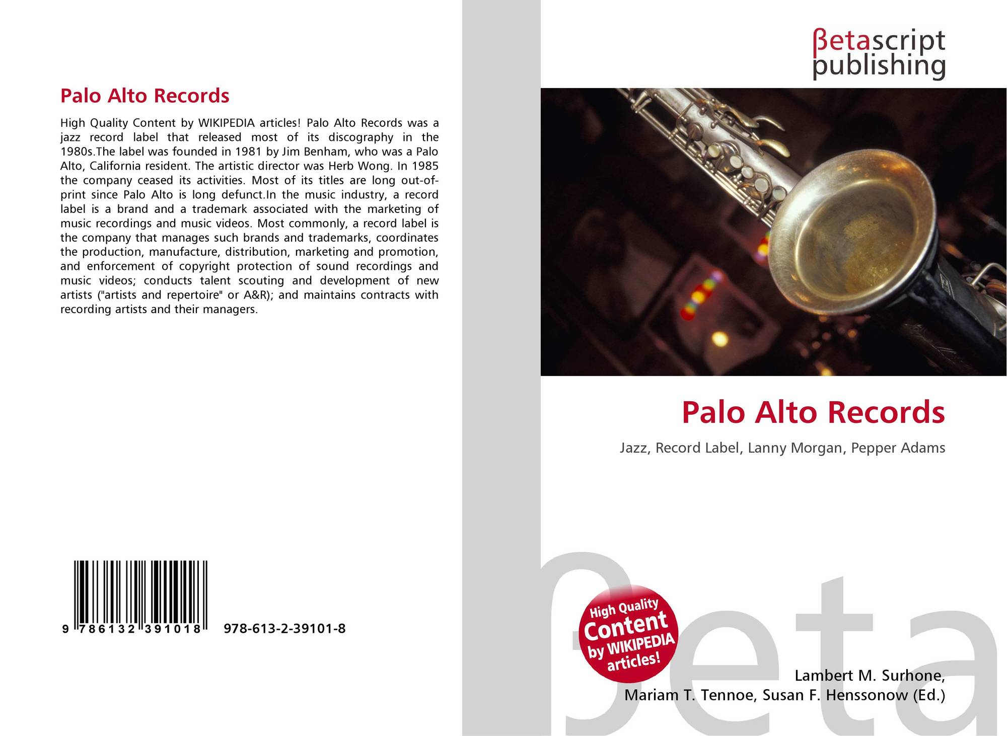 Palo Alto Records 978 613 2 39101 8 6132391010 9786132391018 morebooks