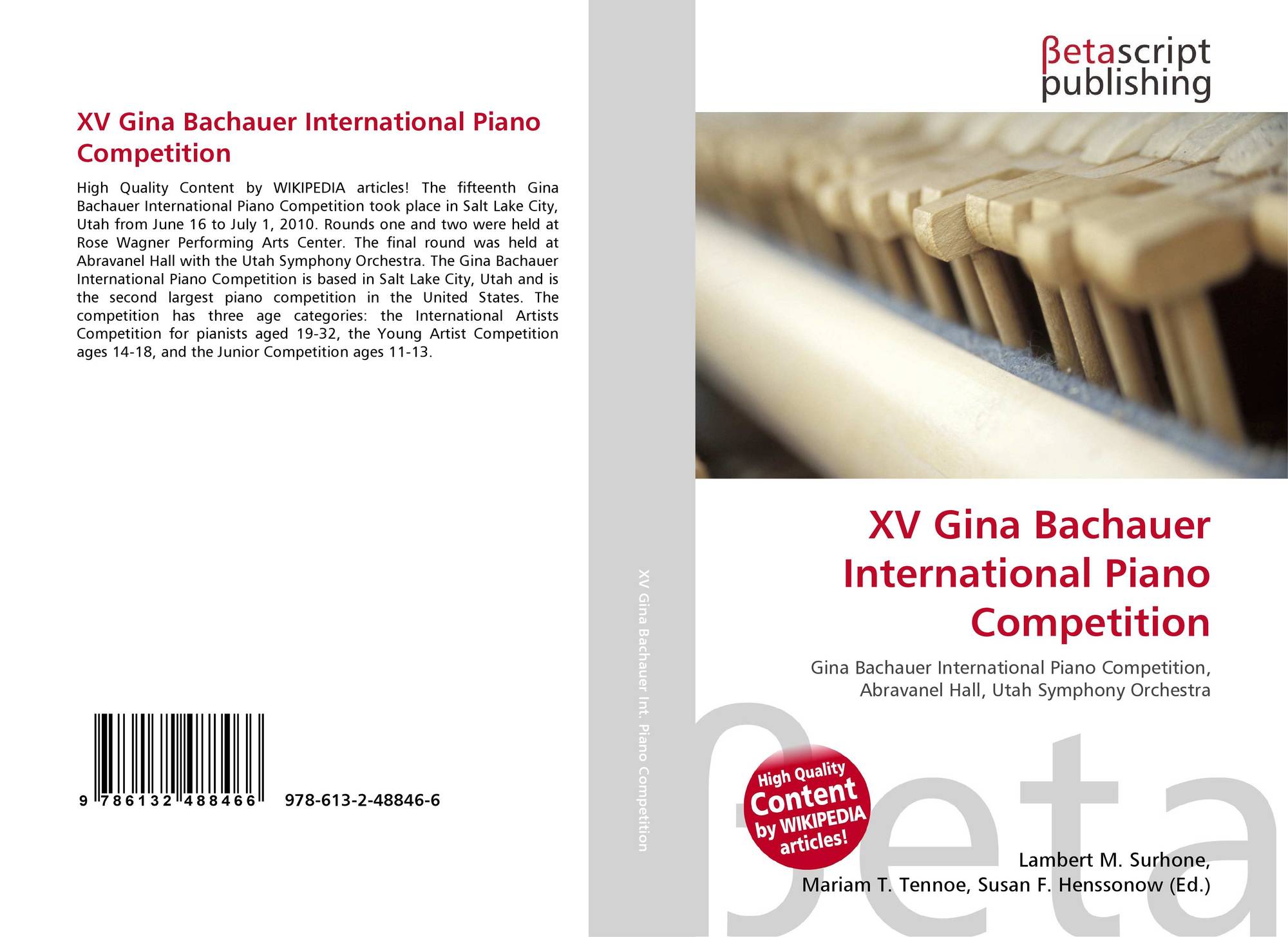 XV Gina Bachauer International Piano Competition, 9786132488466
