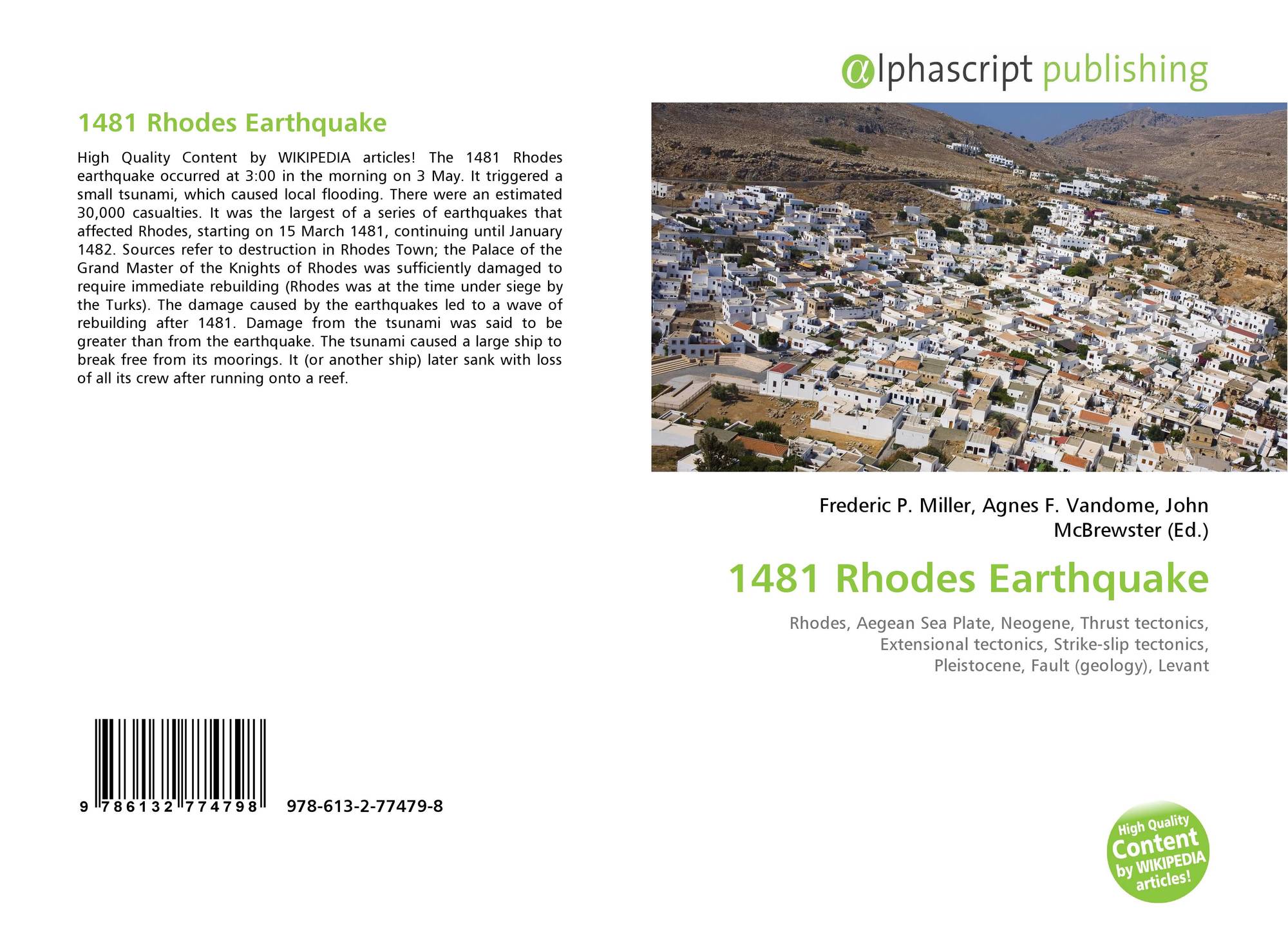 1481 Rhodes Earthquake, 978-613-2-77479-8, 6132774793 ,9786132774798