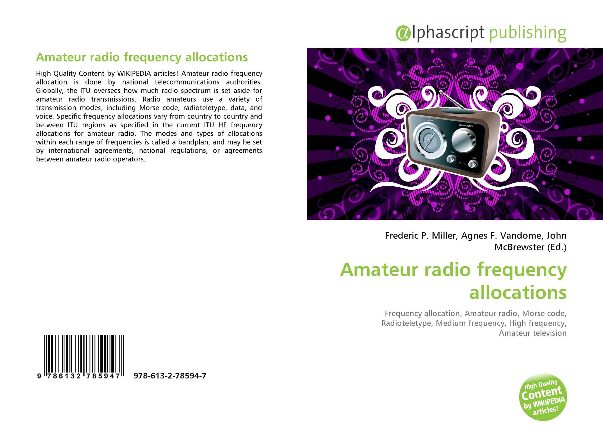 Amateur frequency allocations