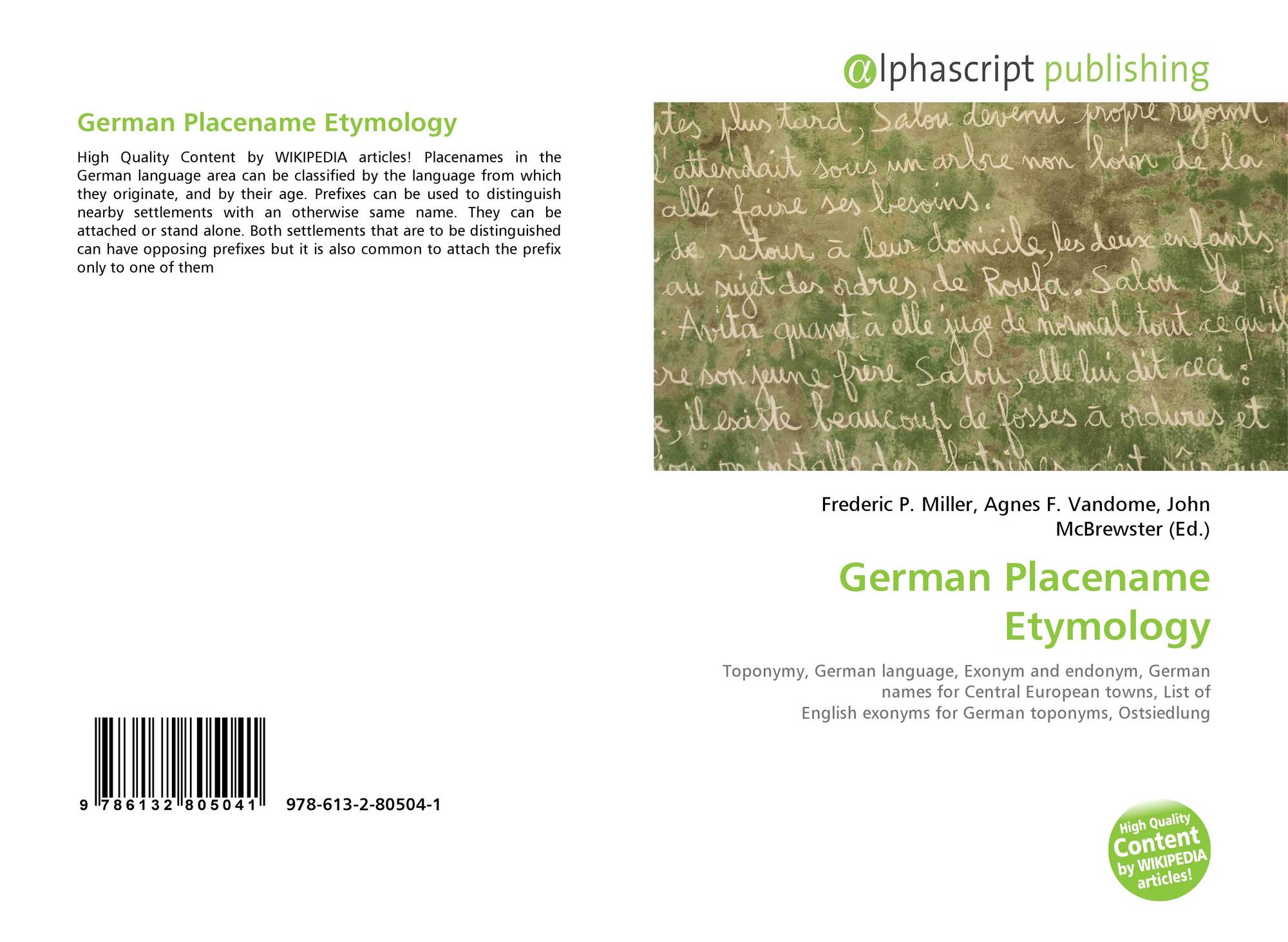 German Placename Etymology 978 613 2 1