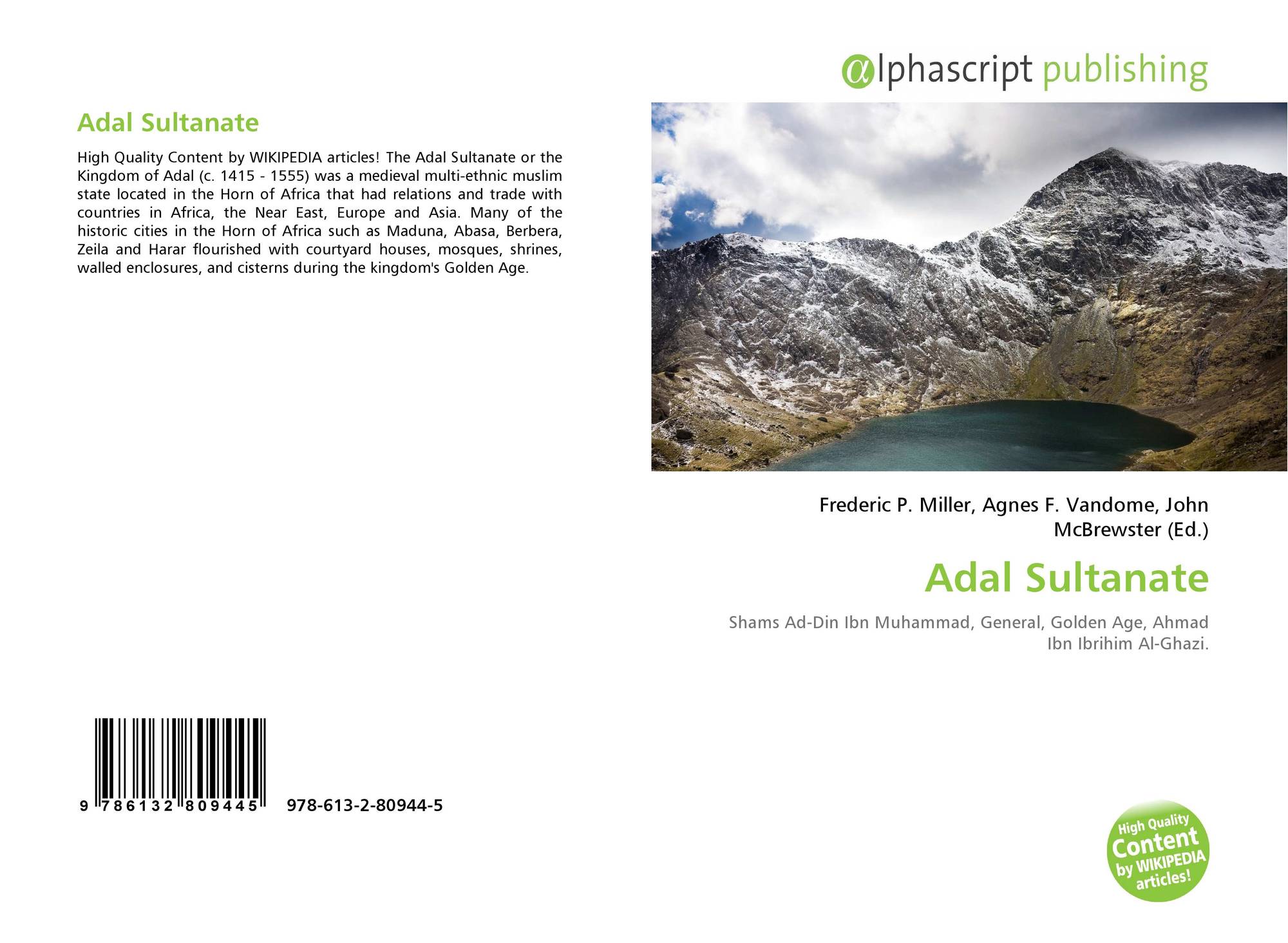 Adal Sultanate 978 613 2 80944 5 6132809449 9786132809445