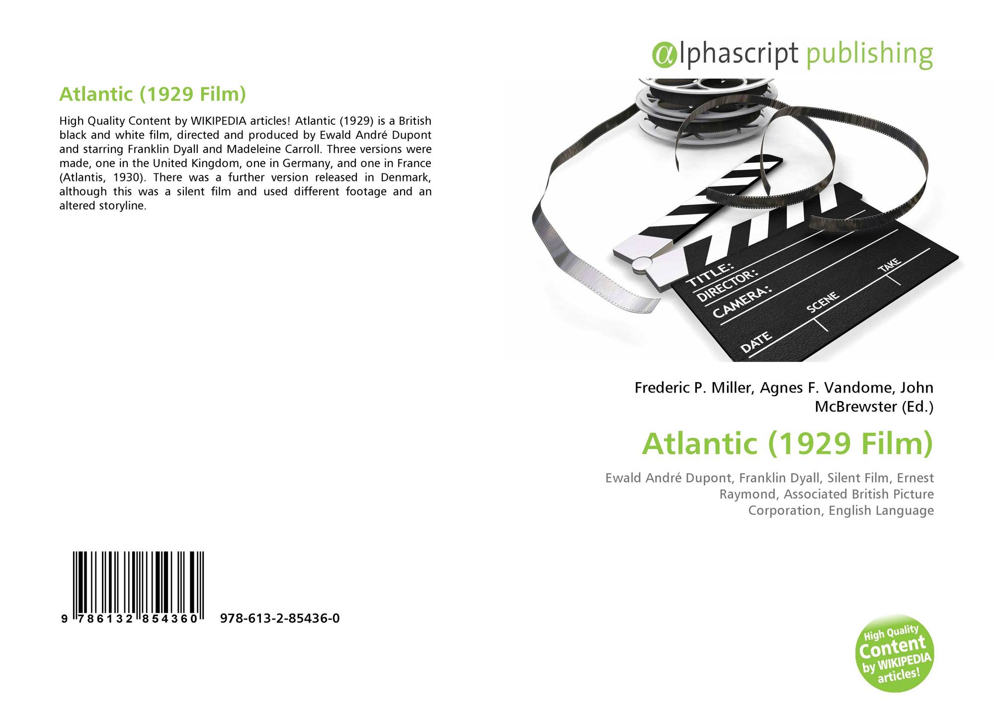 Atlantic 1929 Film 978 613 2 0