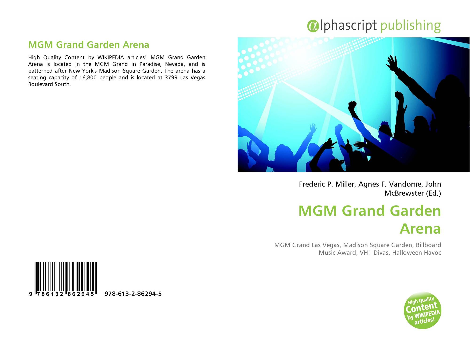 Mgm Grand Garden Arena 978 613 2 86294 5 6132862943 9786132862945