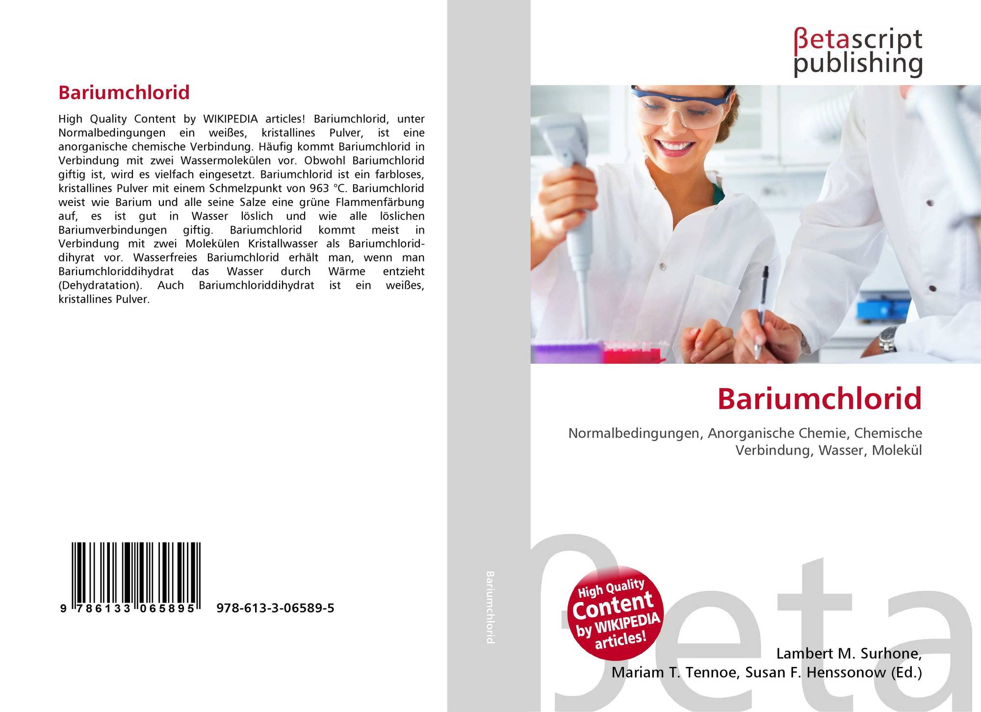 Bariumchlorid, 9786133065895, 6133065893 ,9786133065895