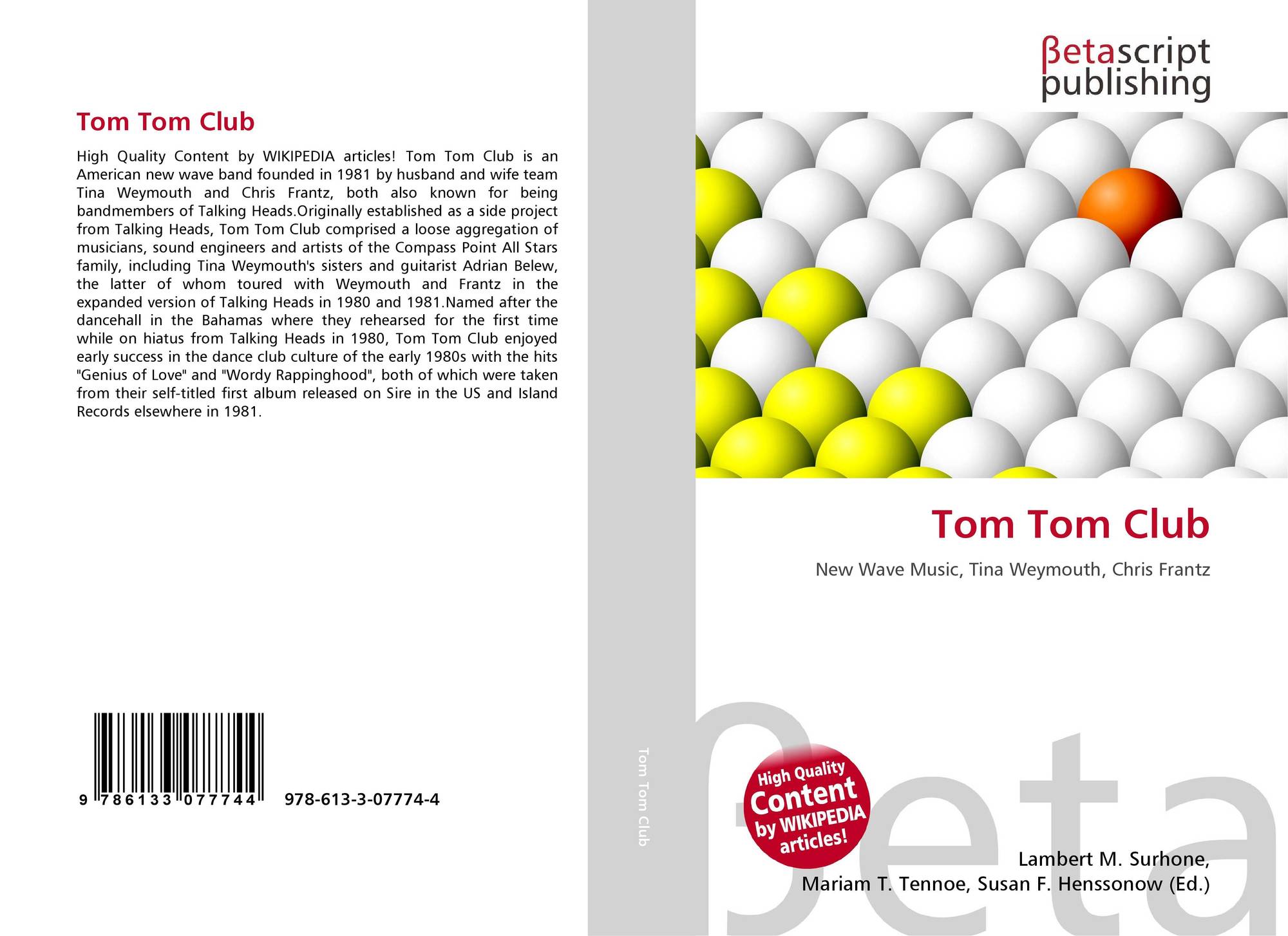 Tom Tom Club, 9786133077744, 6133077743 ,9786133077744