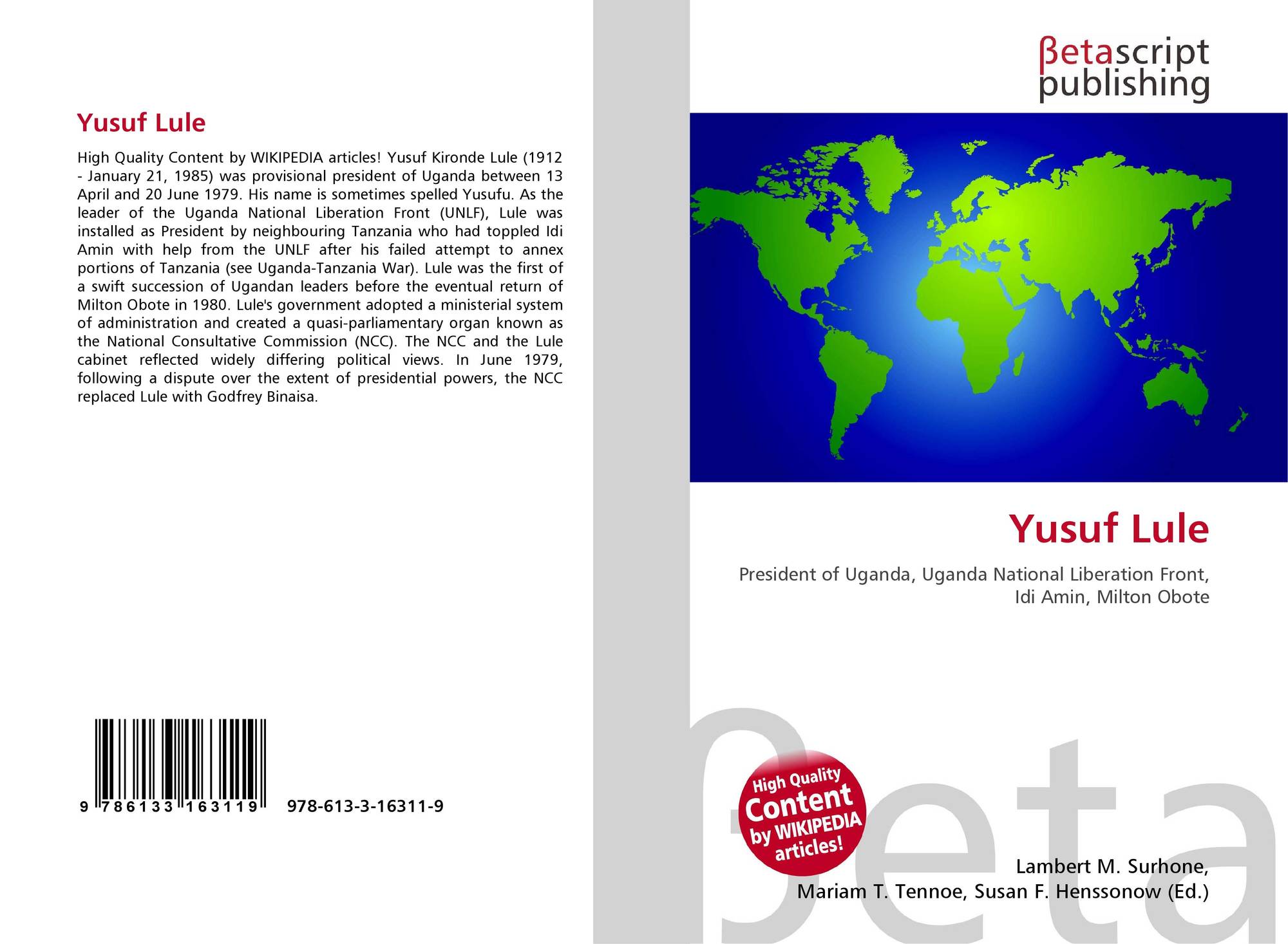 Yusuf Lule, 9786133163119, 6133163119 ,9786133163119