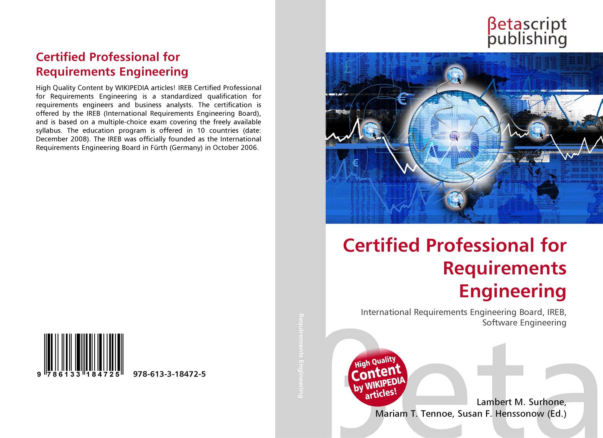 Certified Professional For Requirements Engineering 978 613 3 18472 5 6133184728 9786133184725