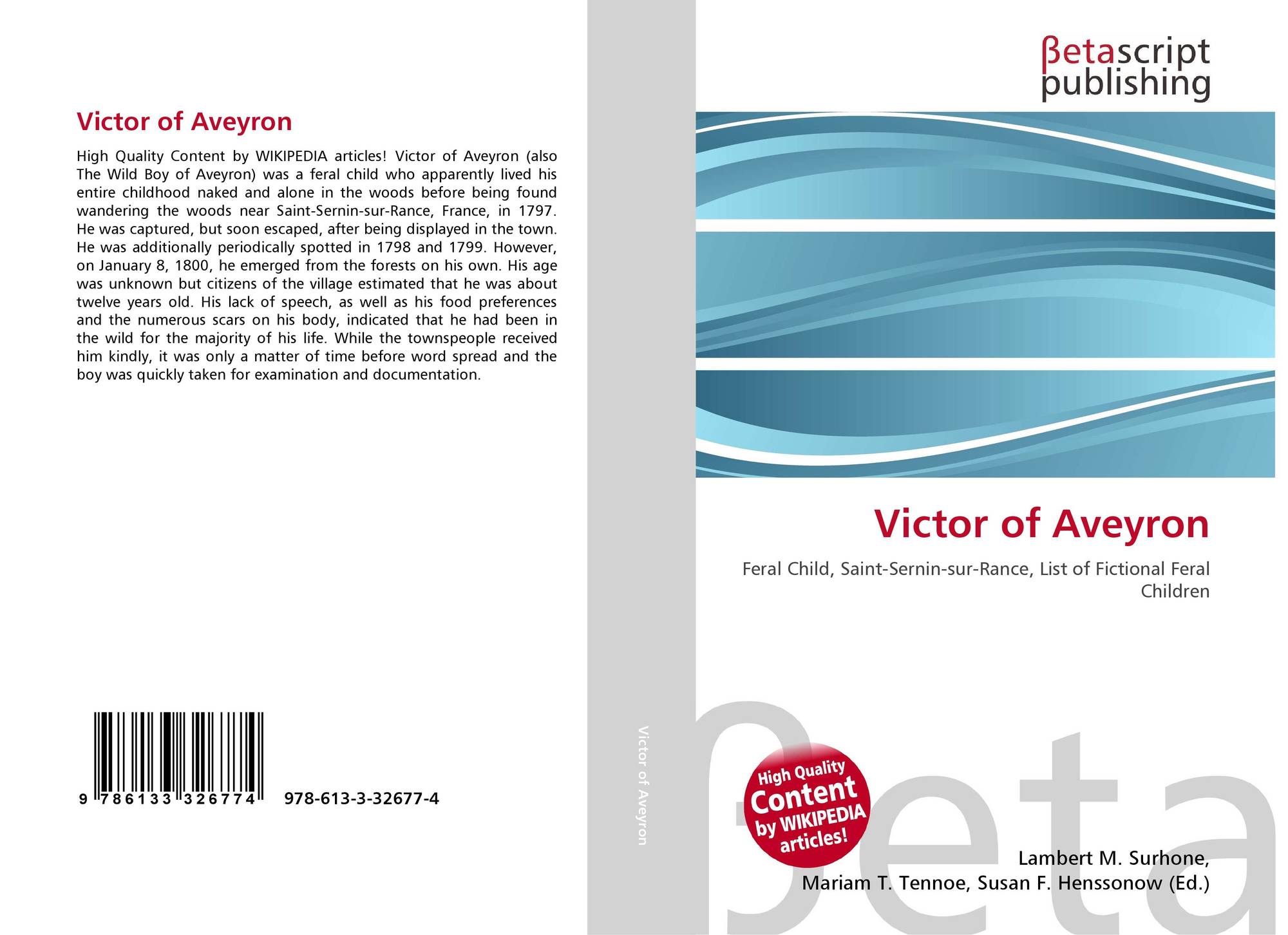Victor of Aveyron, 9786133326774, 6133326778 ,9786133326774