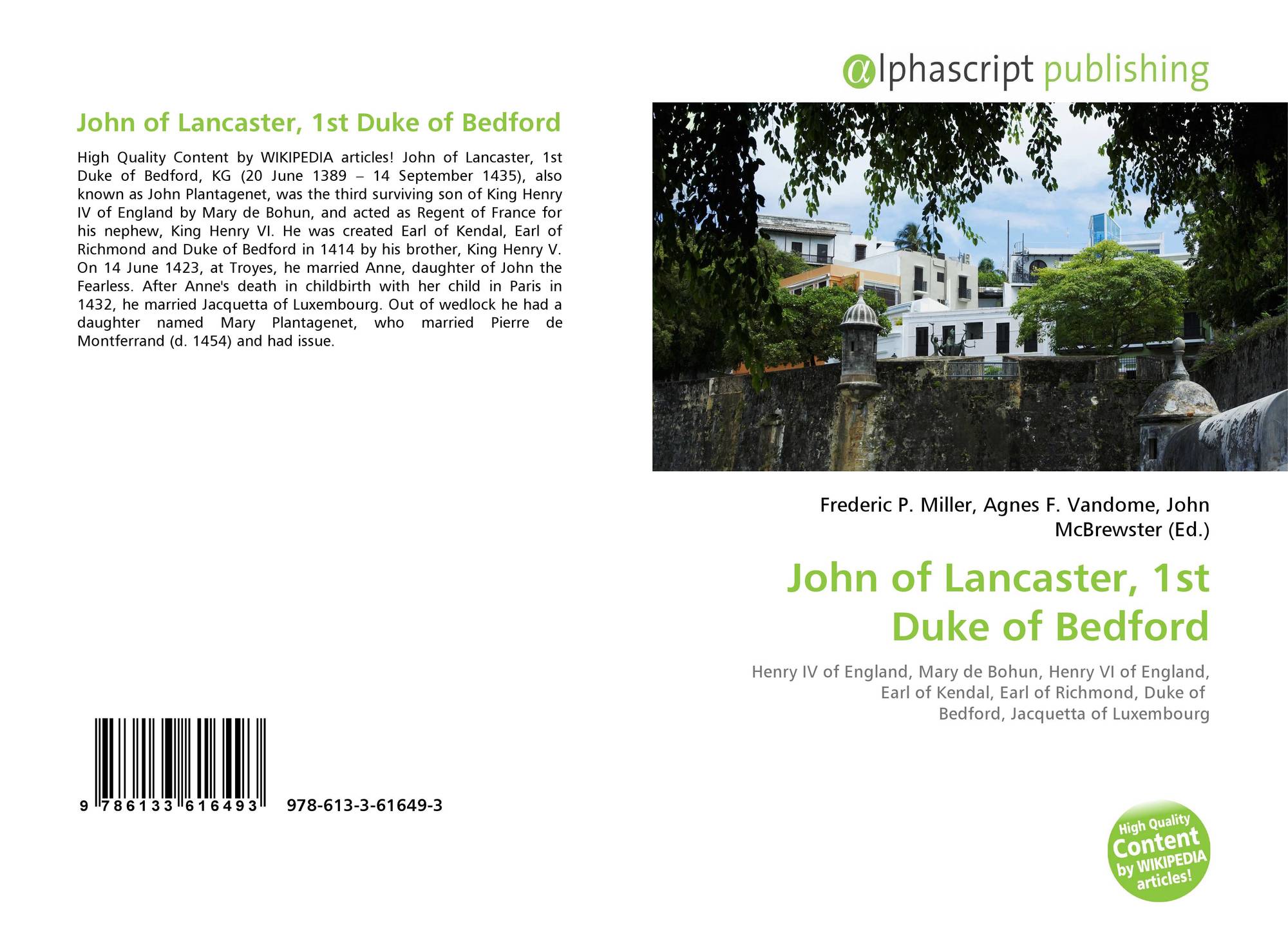 John Of Lancaster 1st Duke Of Bedford 978 613 3 61649 3 6133616490 9786133616493