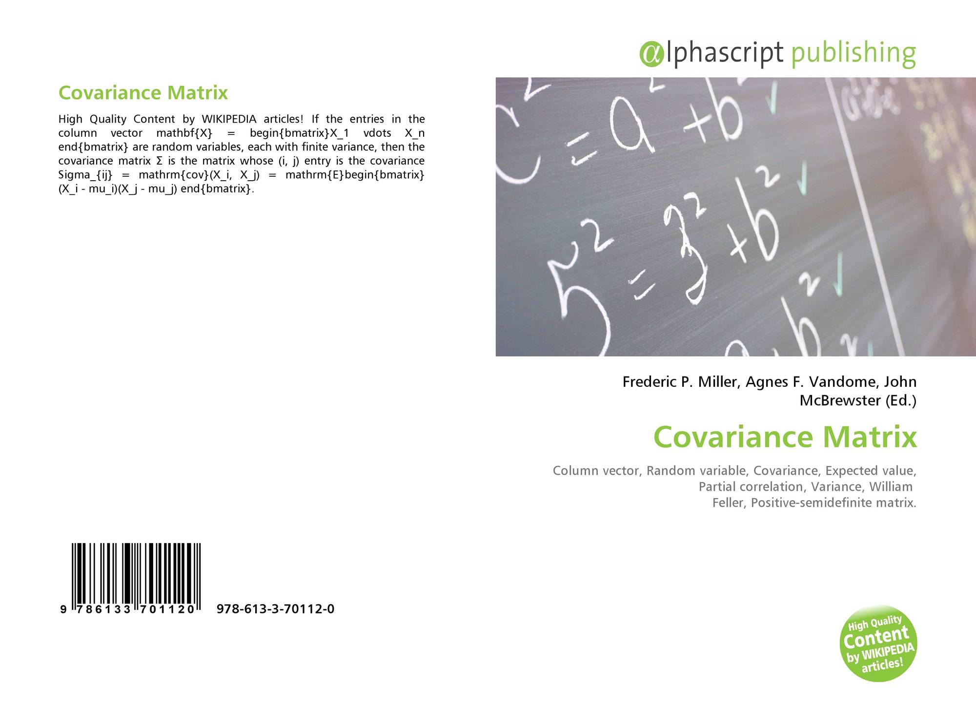 Covariance Matrix 978 613 3 0