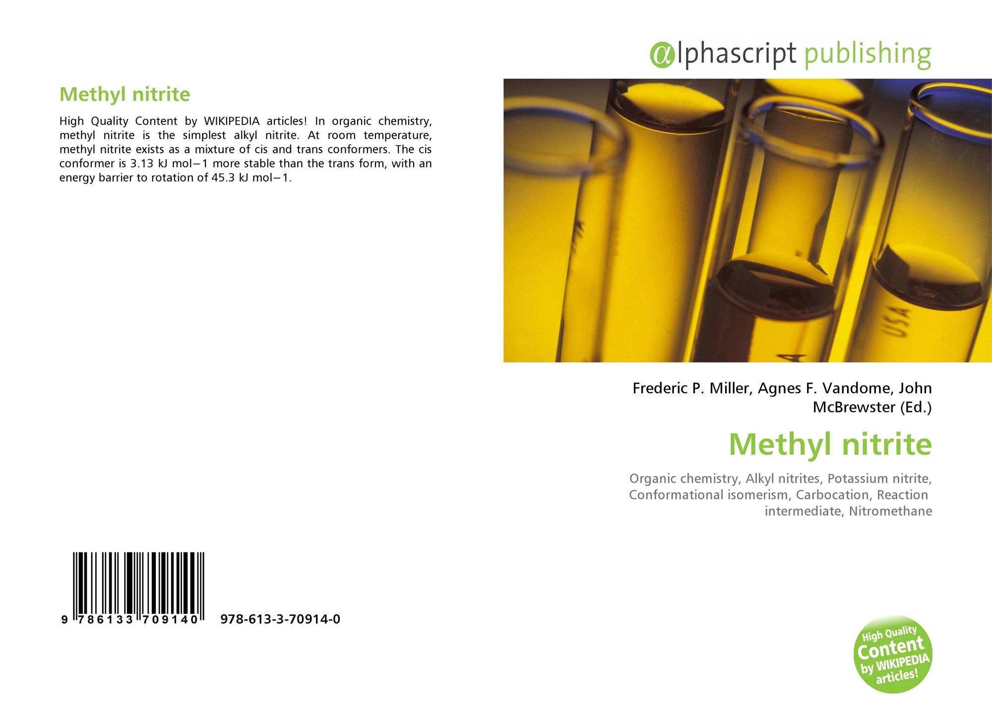 Methyl Nitrite 978 613 3 70914 0 6133709146 9786133709140