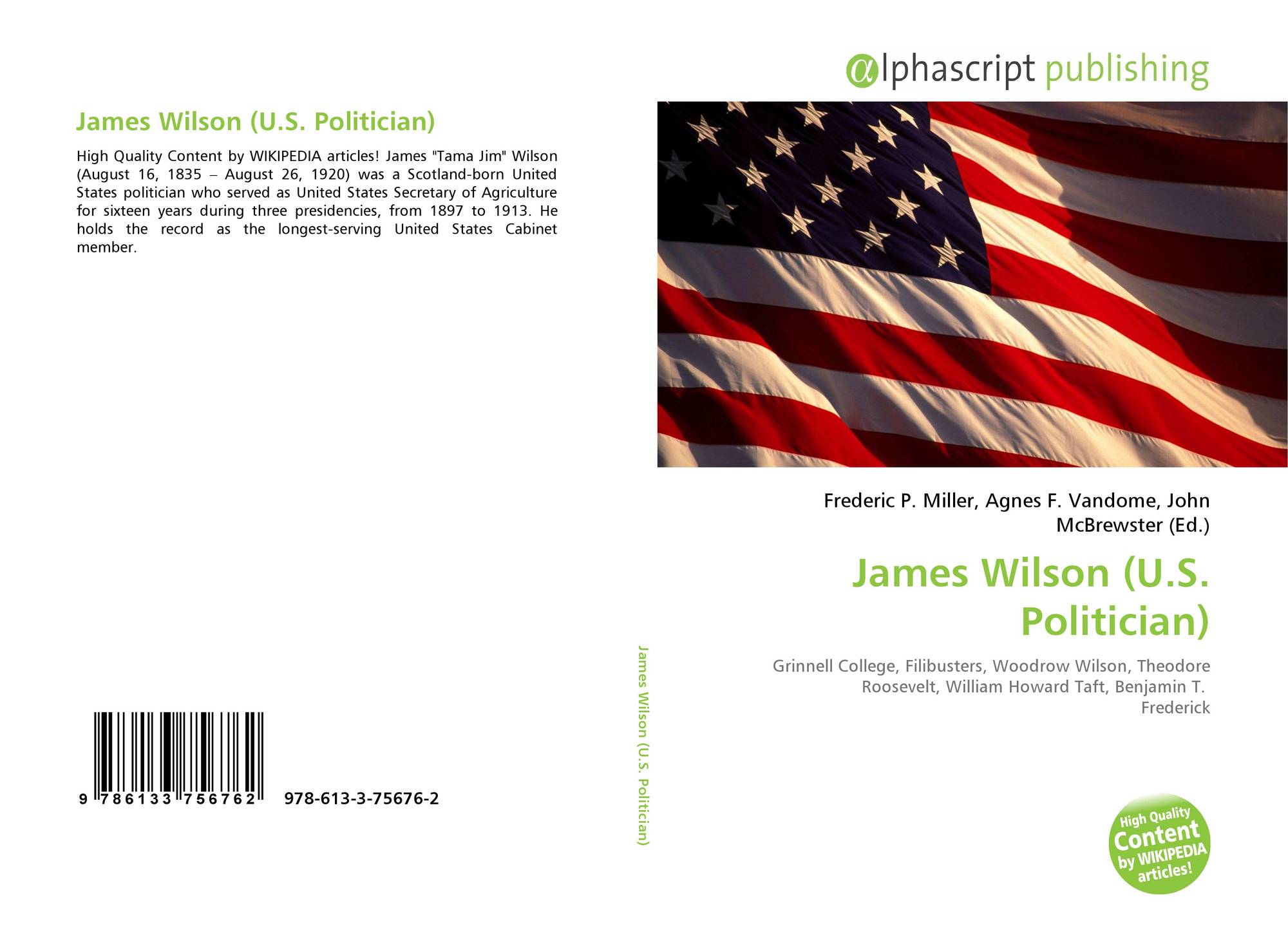 James Wilson U S Politician 978 613 3 75676 2 6133756764