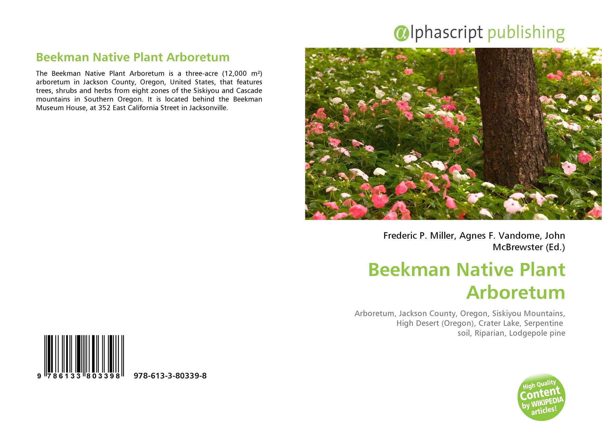 Beekman Native Plant Arboretum 978 613 3 80339 8 6133803398 9786133803398