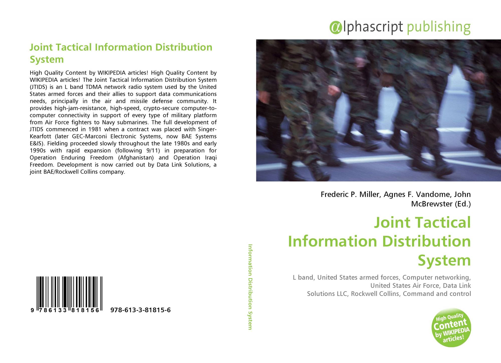 Joint Tactical Information Distribution System 978 613 3 81815 6