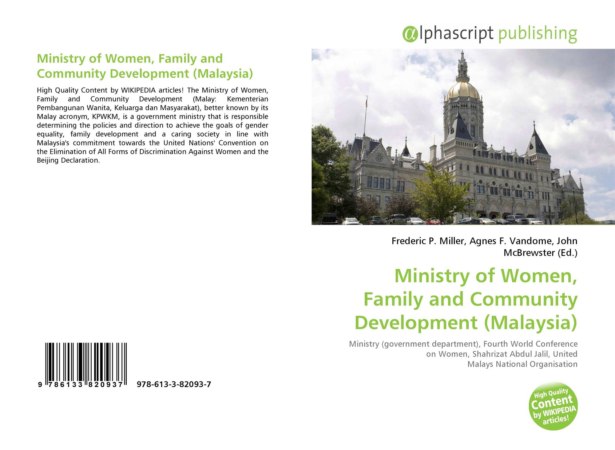 Ministry Of Women Family And Community Development Malaysia 978 613 3 82093 7 6133820934 9786133820937