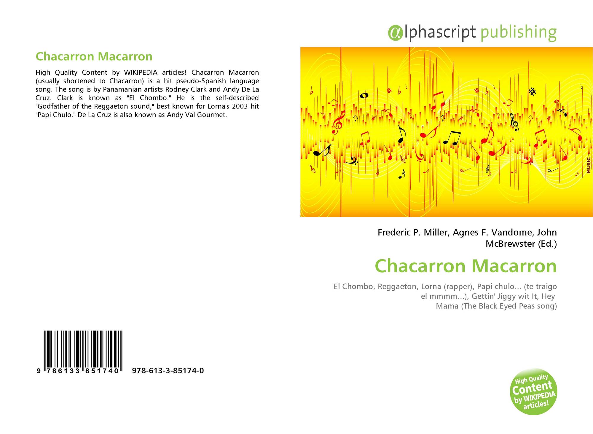 Chacarron Macarron 978 613 3 85174 0 6133851740 9786133851740 chacarron macarron 978 613 3 85174 0
