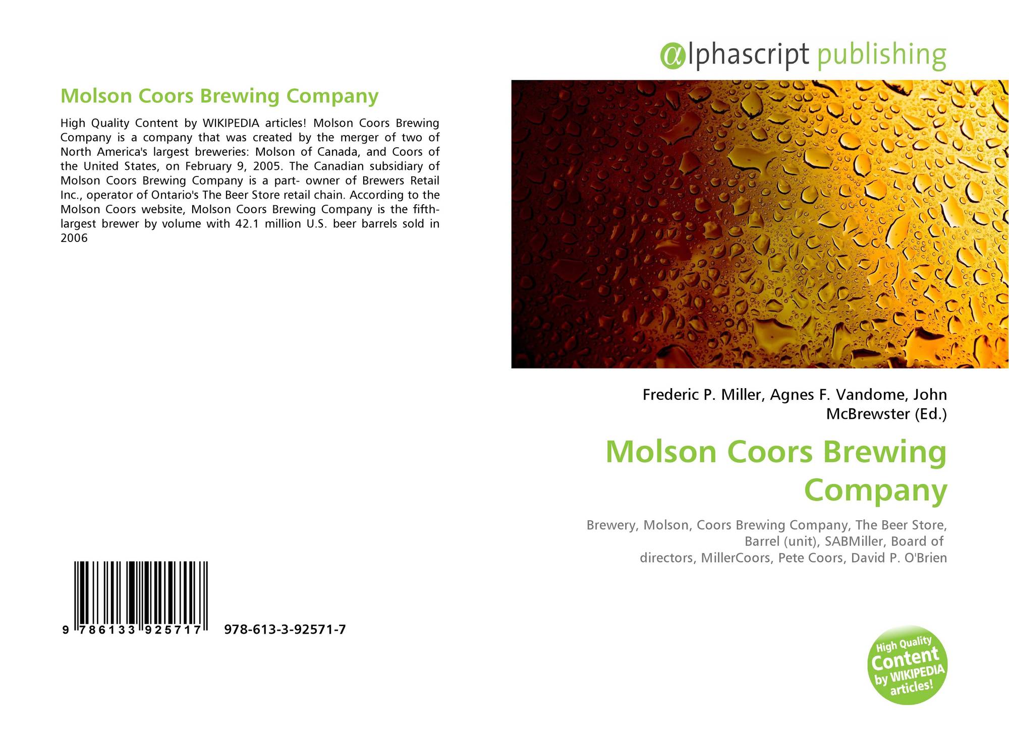 company analysis report molson coors brewing company analysis report molson coors brewing