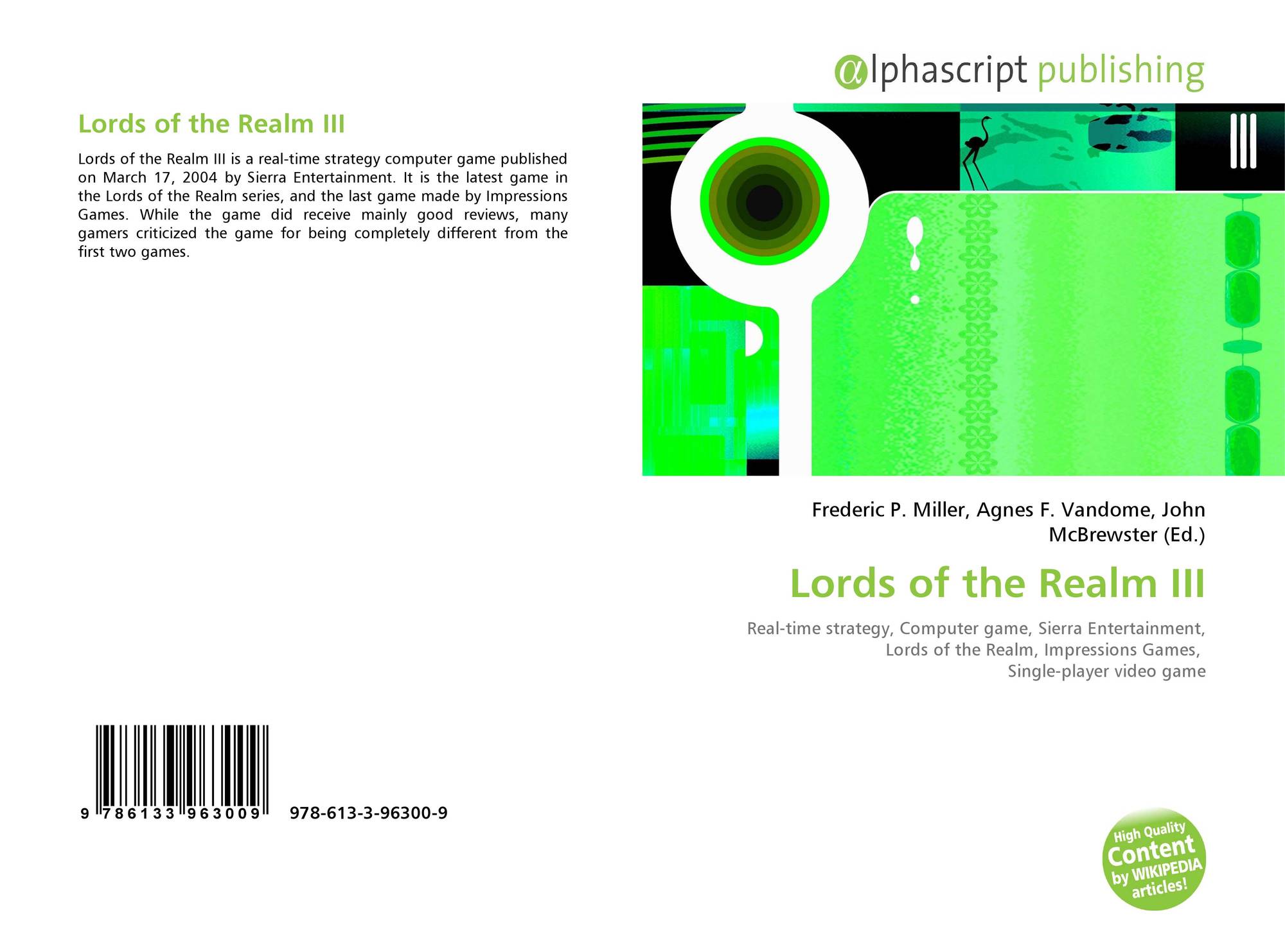 Lords Of The Realm Iii 978 613 3 9 x