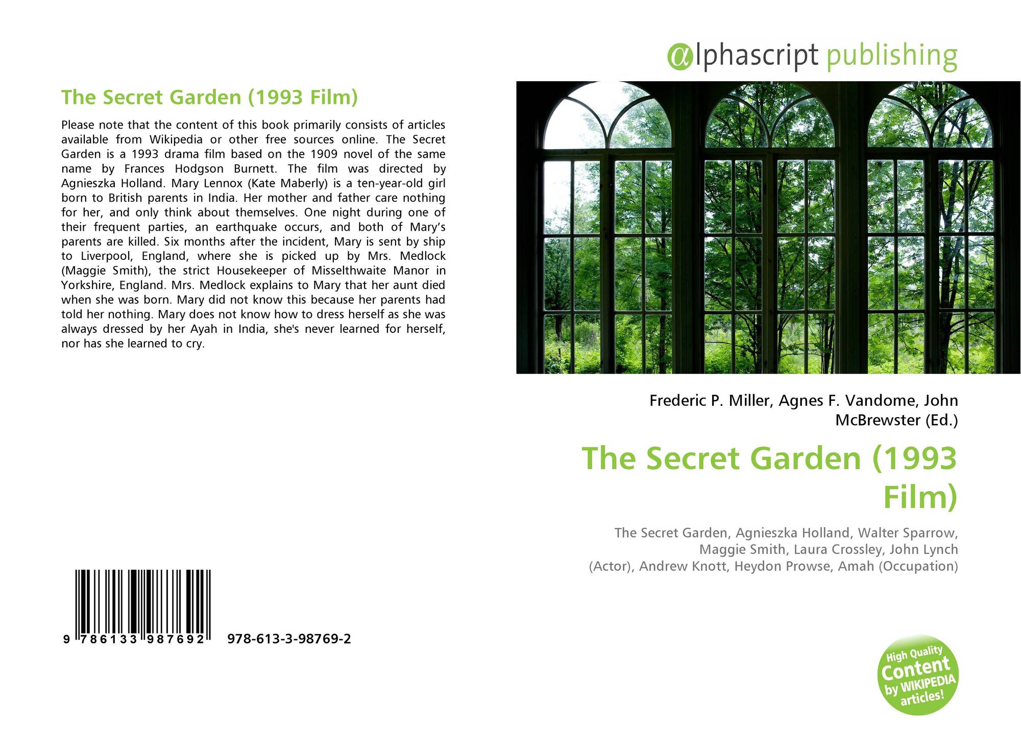 The Secret Garden 1993 Film 978 613 3 98769 2 6133987693