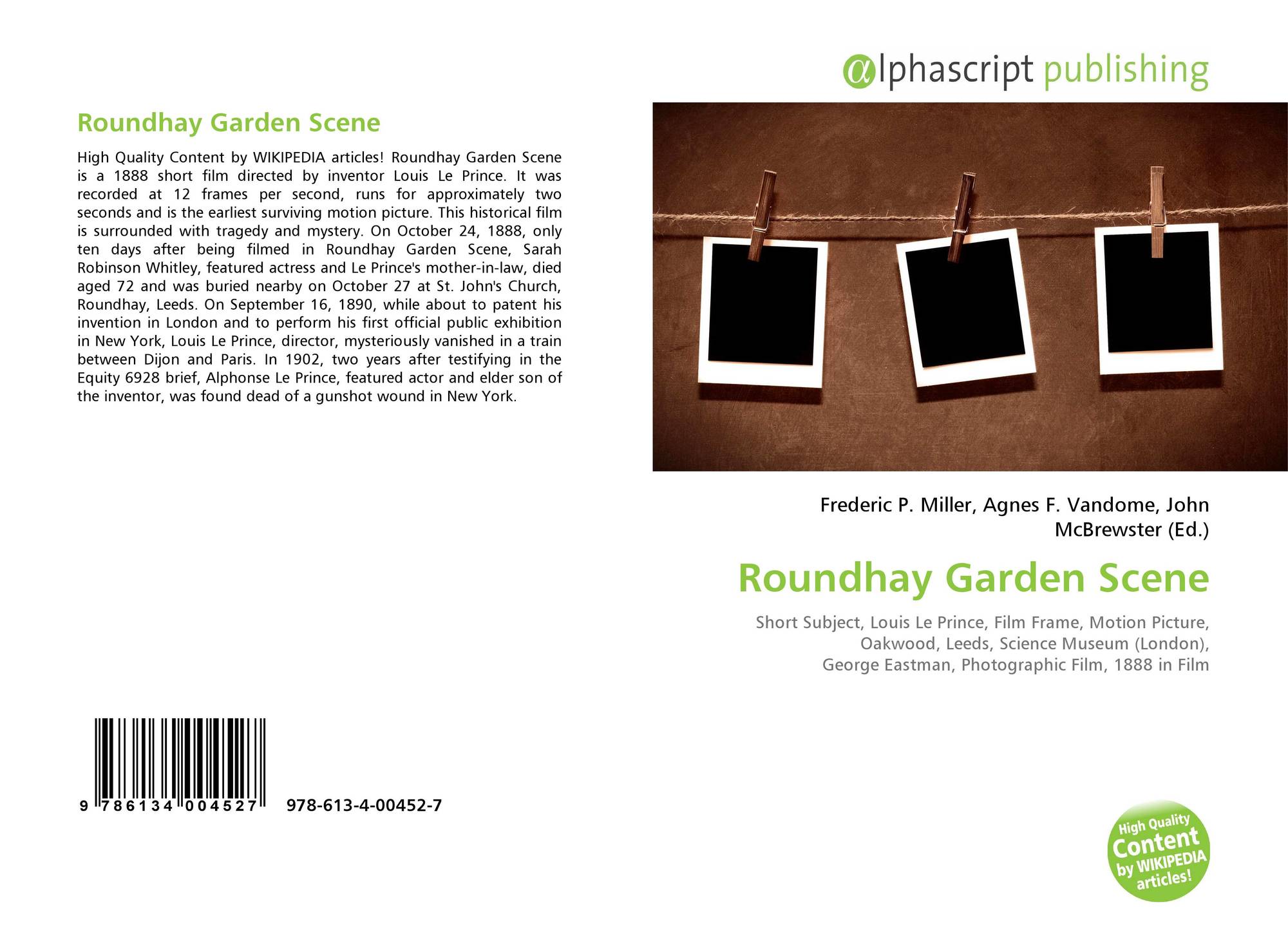 Roundhay Garden Scene 978 613 4 00452 7 6134004529 9786134004527