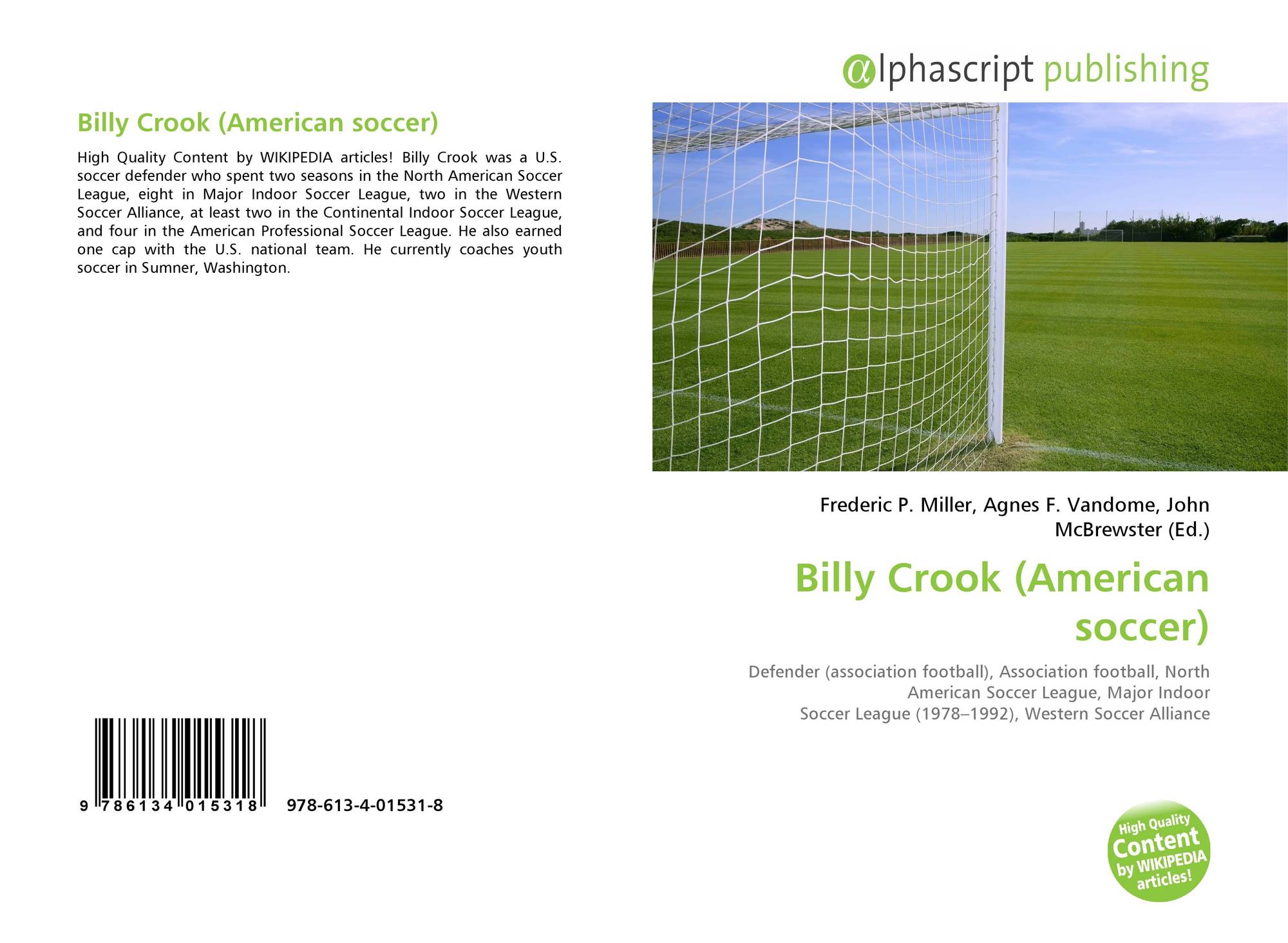 Billy Crook (American soccer), 978-613-4-01531-8, 6134015318 ...