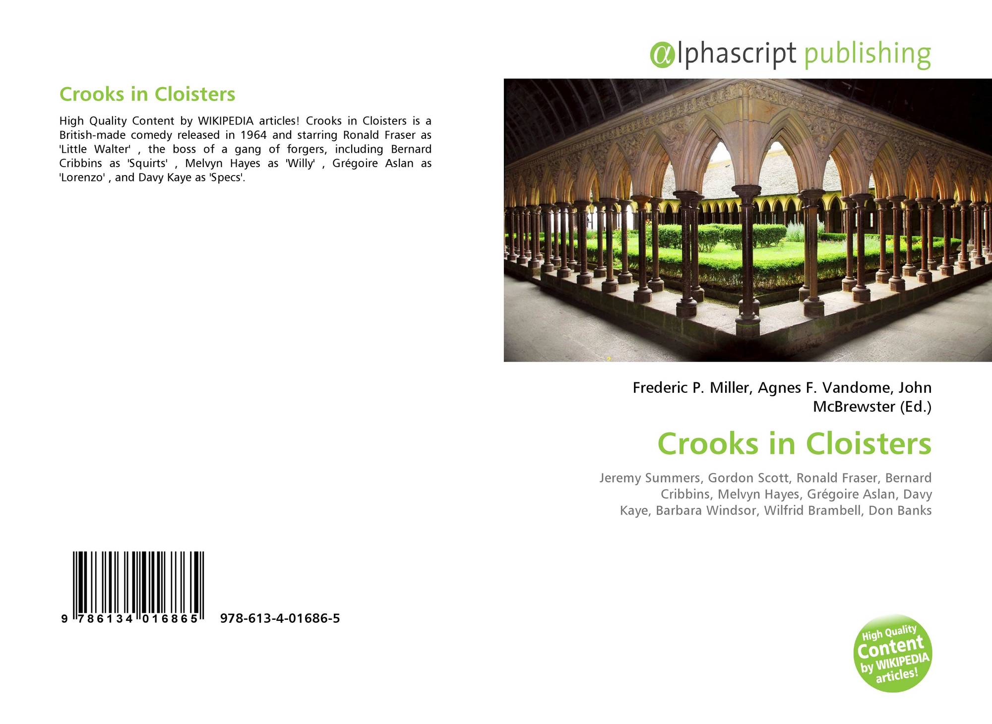 Crooks In Cloisters 978 613 4 01686 5 6134016861 9786134016865