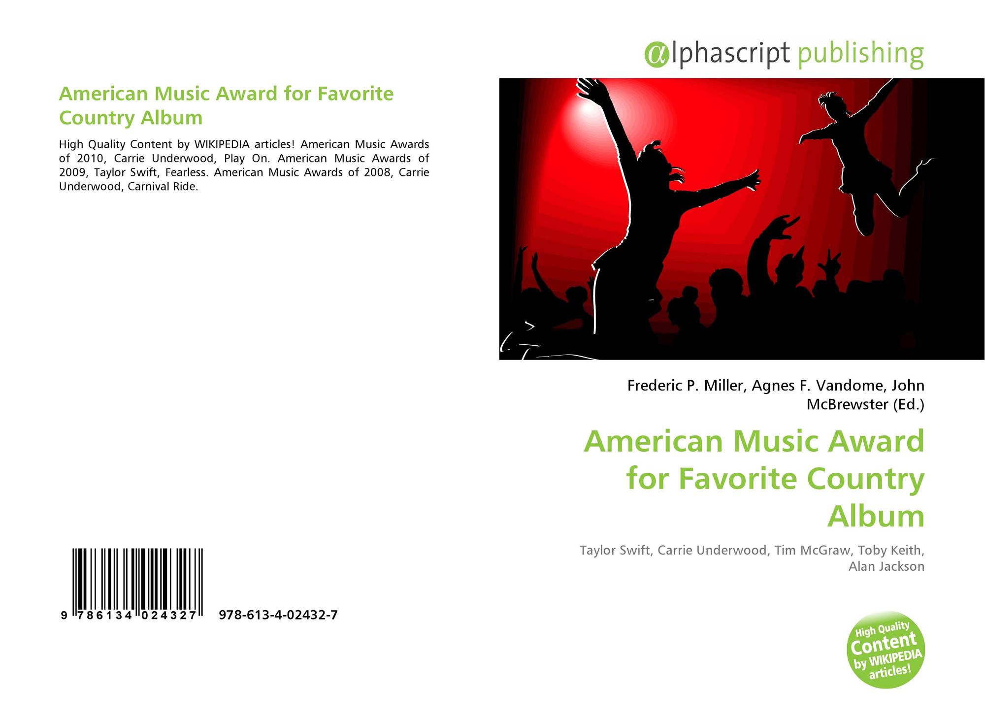 American Music Award For Favorite Country Album 978 613 4 02432 7 6134024325 9786134024327