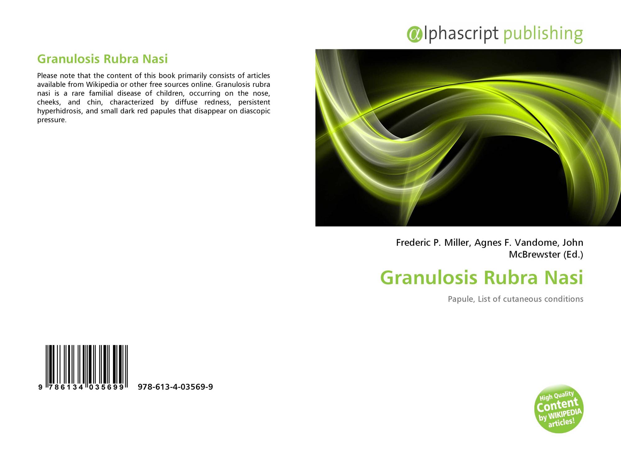 Granulosis Rubra Nasi, 9786134035699, 6134035696 ,9786134035699