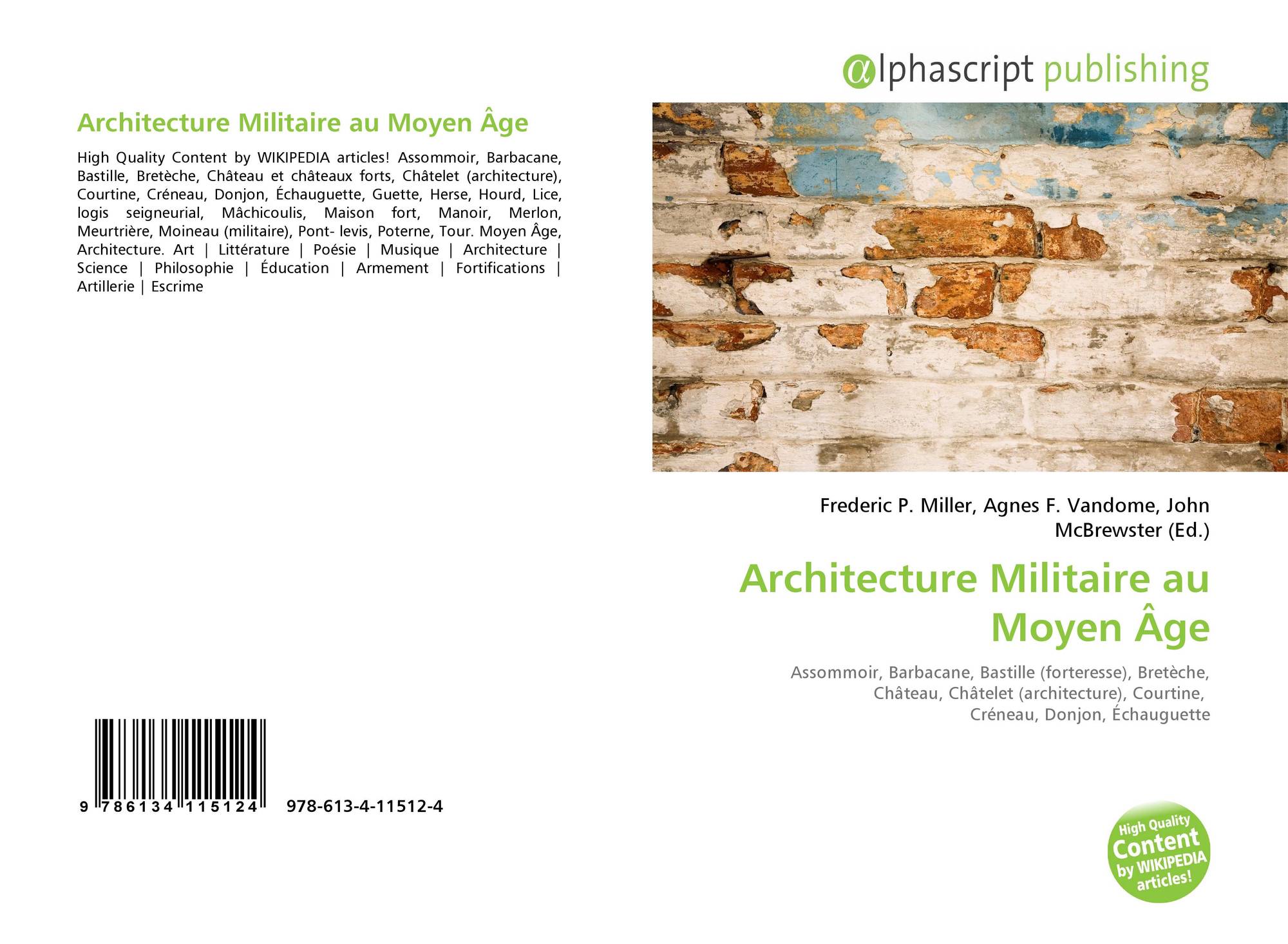 Architecture Militaire Au Moyen Age 978 613 4 4