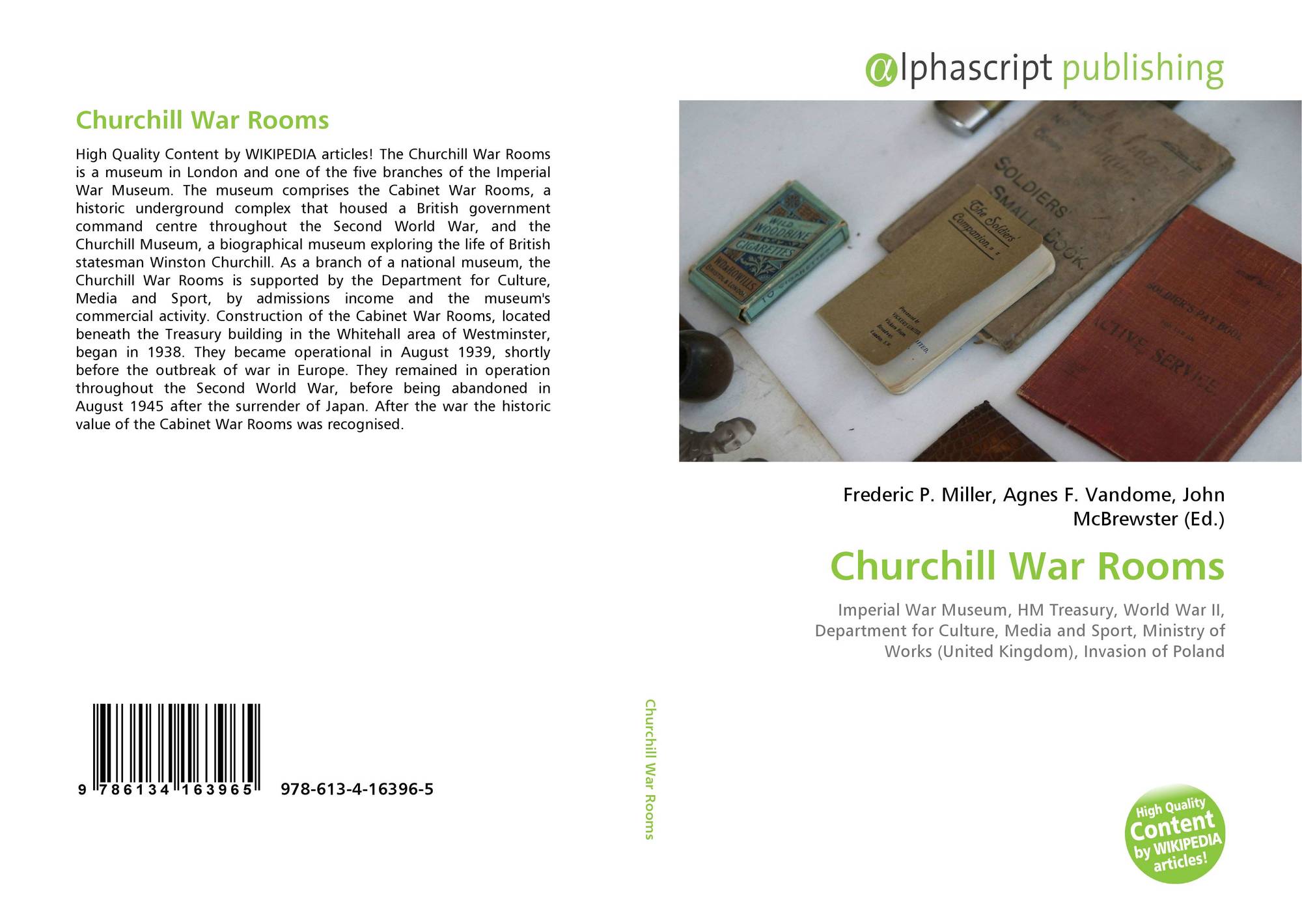 Churchill War Rooms 978 613 4 16396 5 6134163961