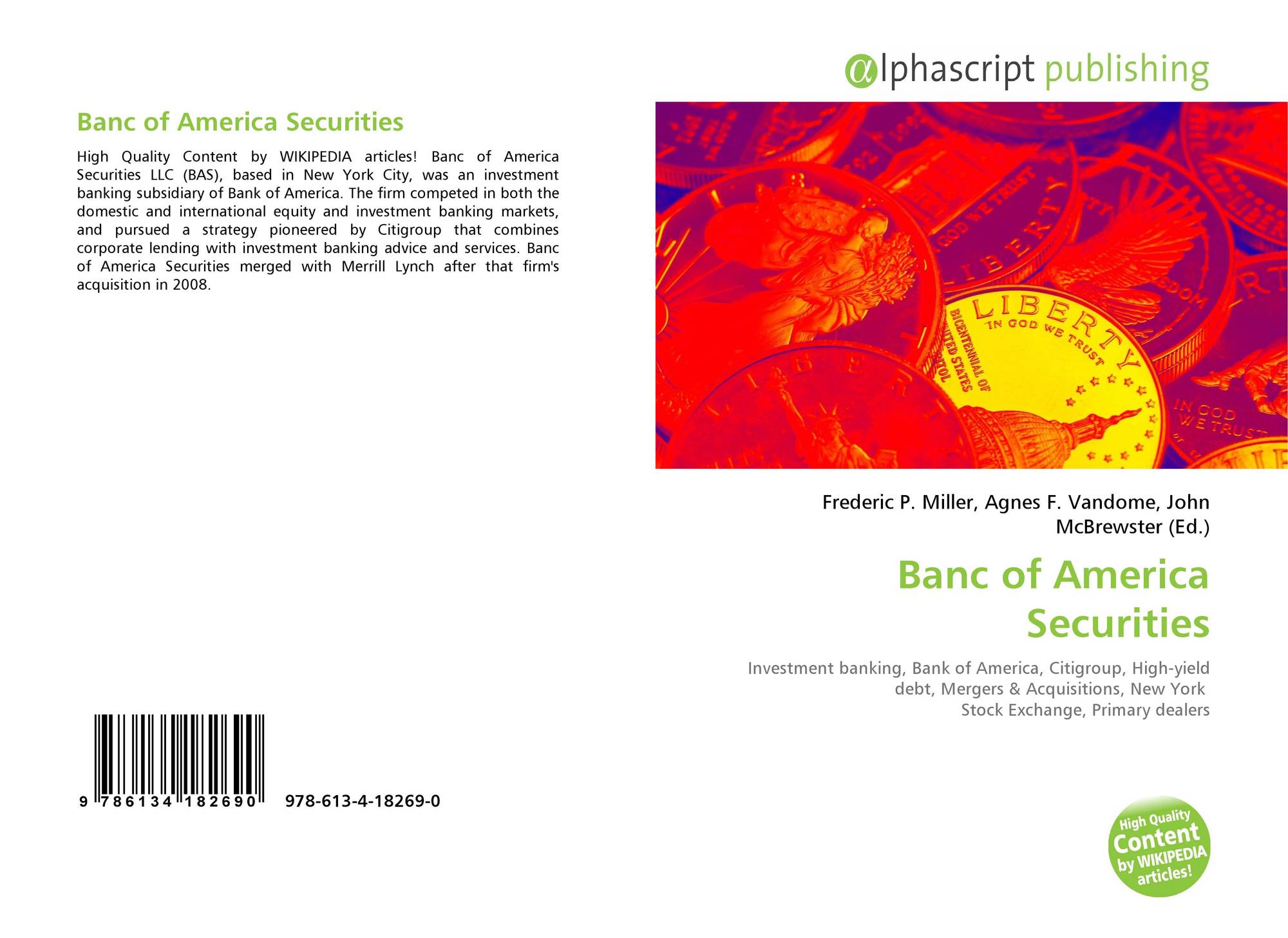 Banc Of America Securities 978 613 4 18269 0 6134182699