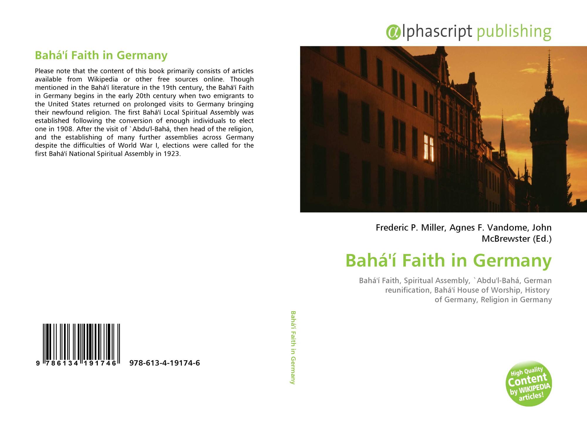 Baha I Faith In Germany 978 613 4 6