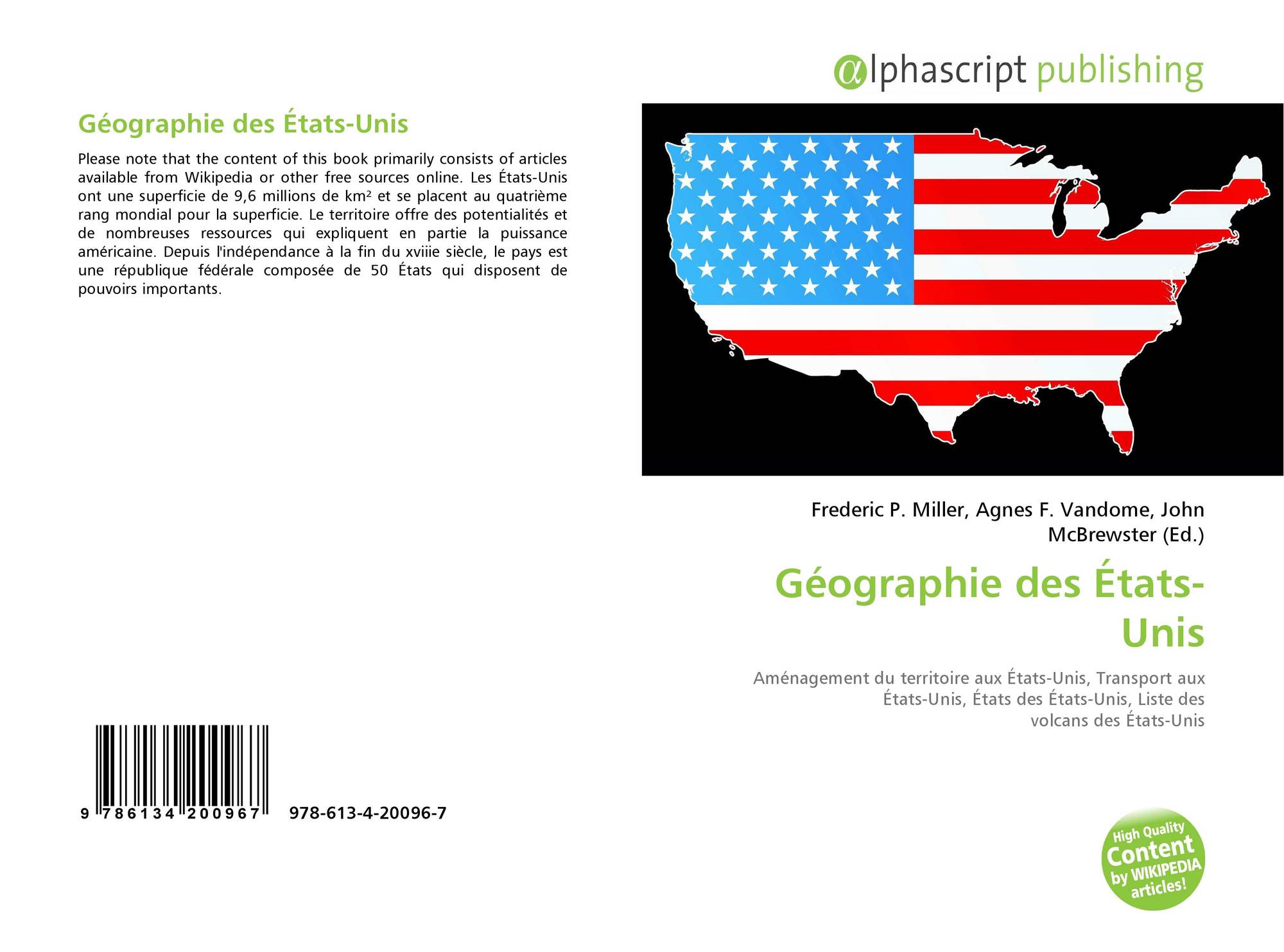 Geographie Des Etats Unis 978 613 4 20096 7 6134200964 9786134200967