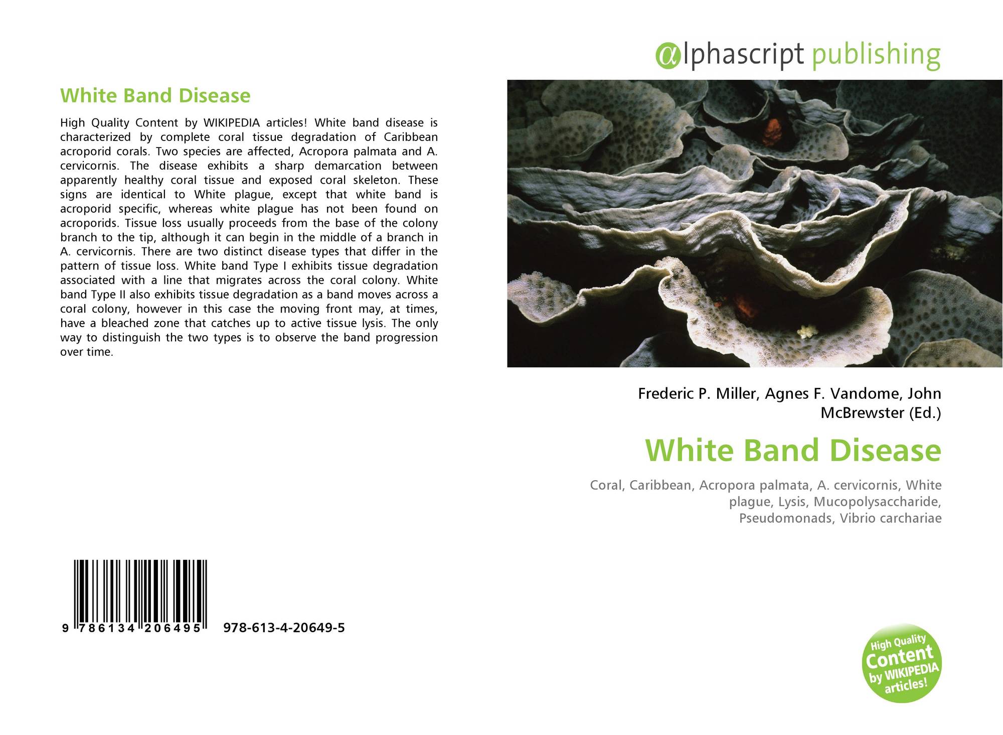 White Band Disease, 9786134206495, 6134206490 ,9786134206495