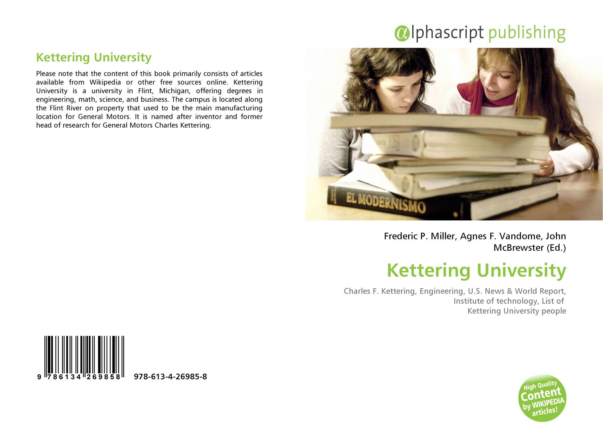 Kettering University 978 613 4 26985 8 6134269859 9786134269858