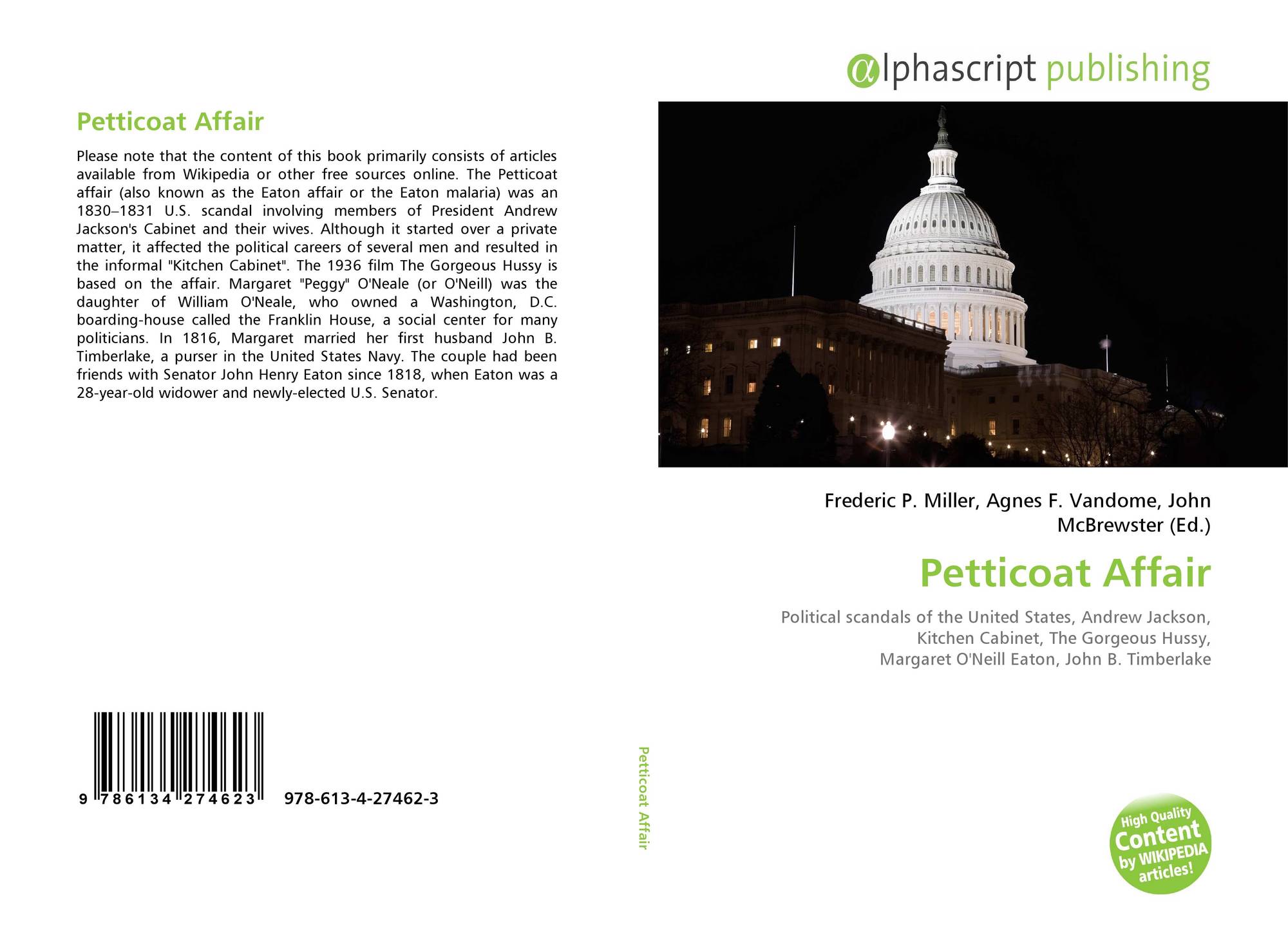 Petticoat Affair, 9786134274623, 6134274623 ,9786134274623