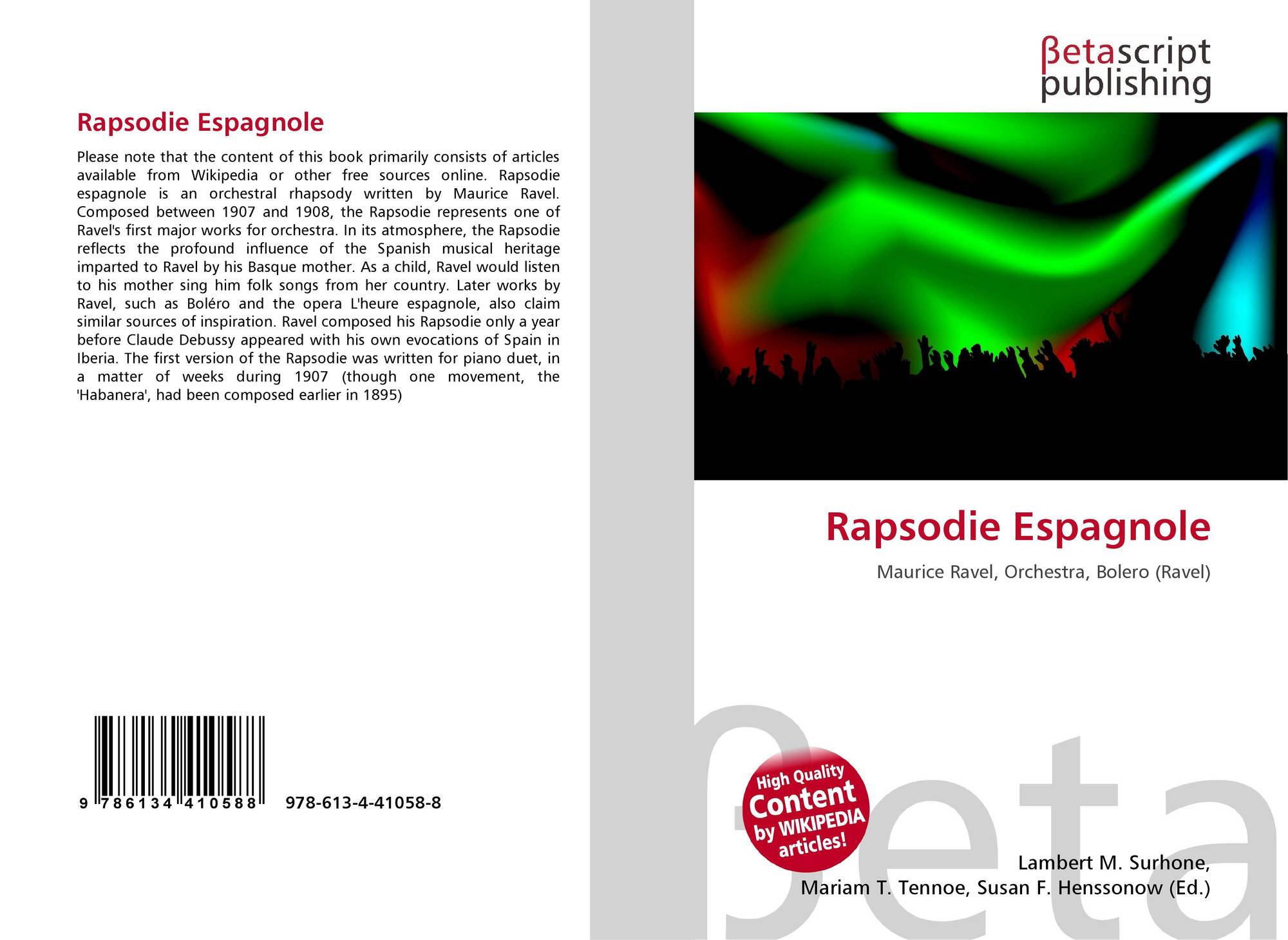 Rapsodie Espagnole 978 613 4 41058 8 6134410586 9786134410588 morebooks