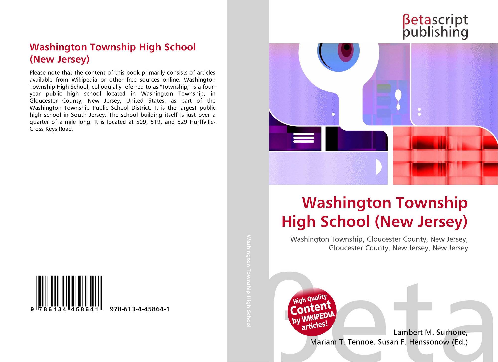 washington township high school principals award